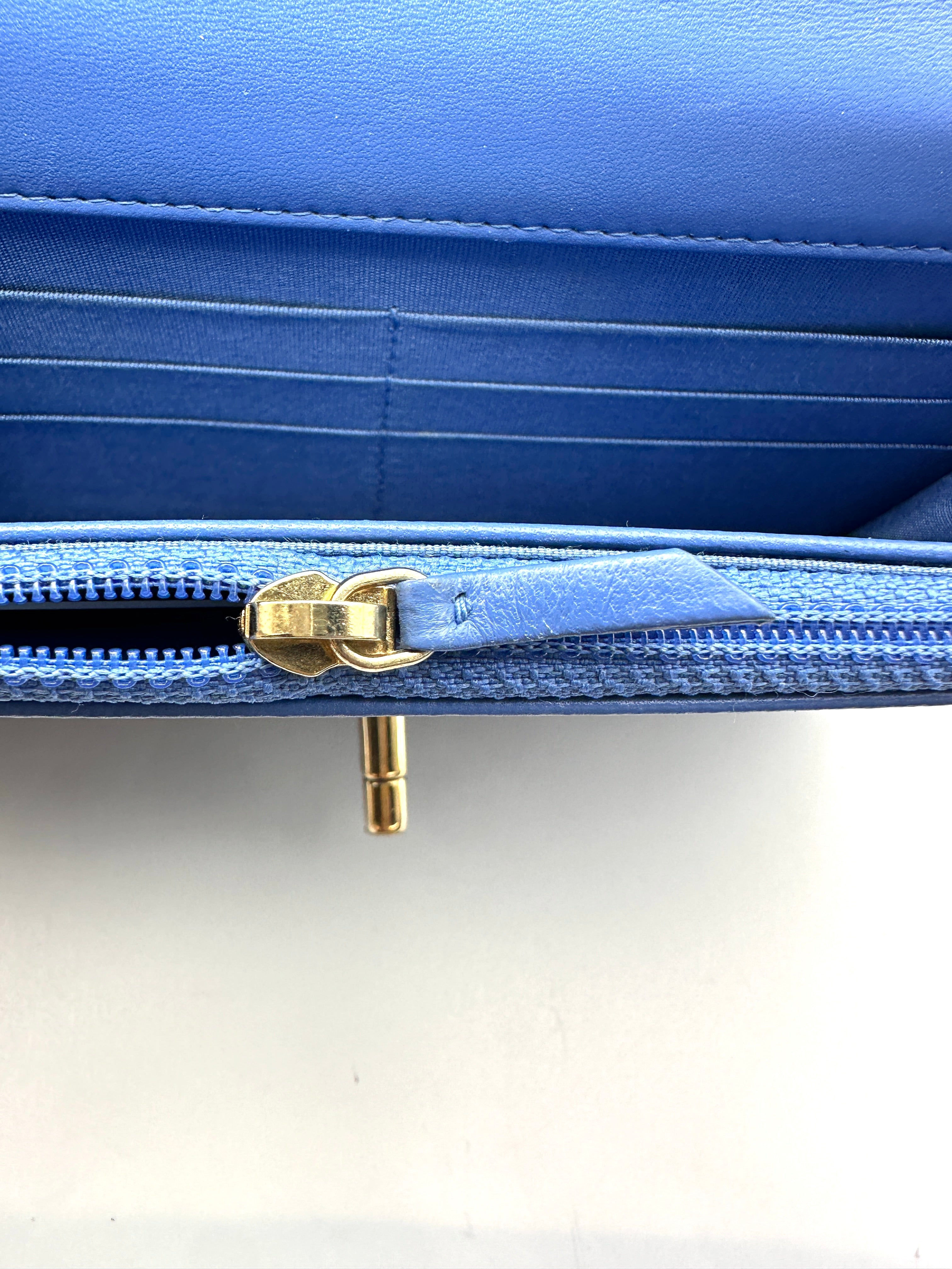 Chanel Trendy CC Blue Quilted Leather Wallet On Chain(27***35) CC2591