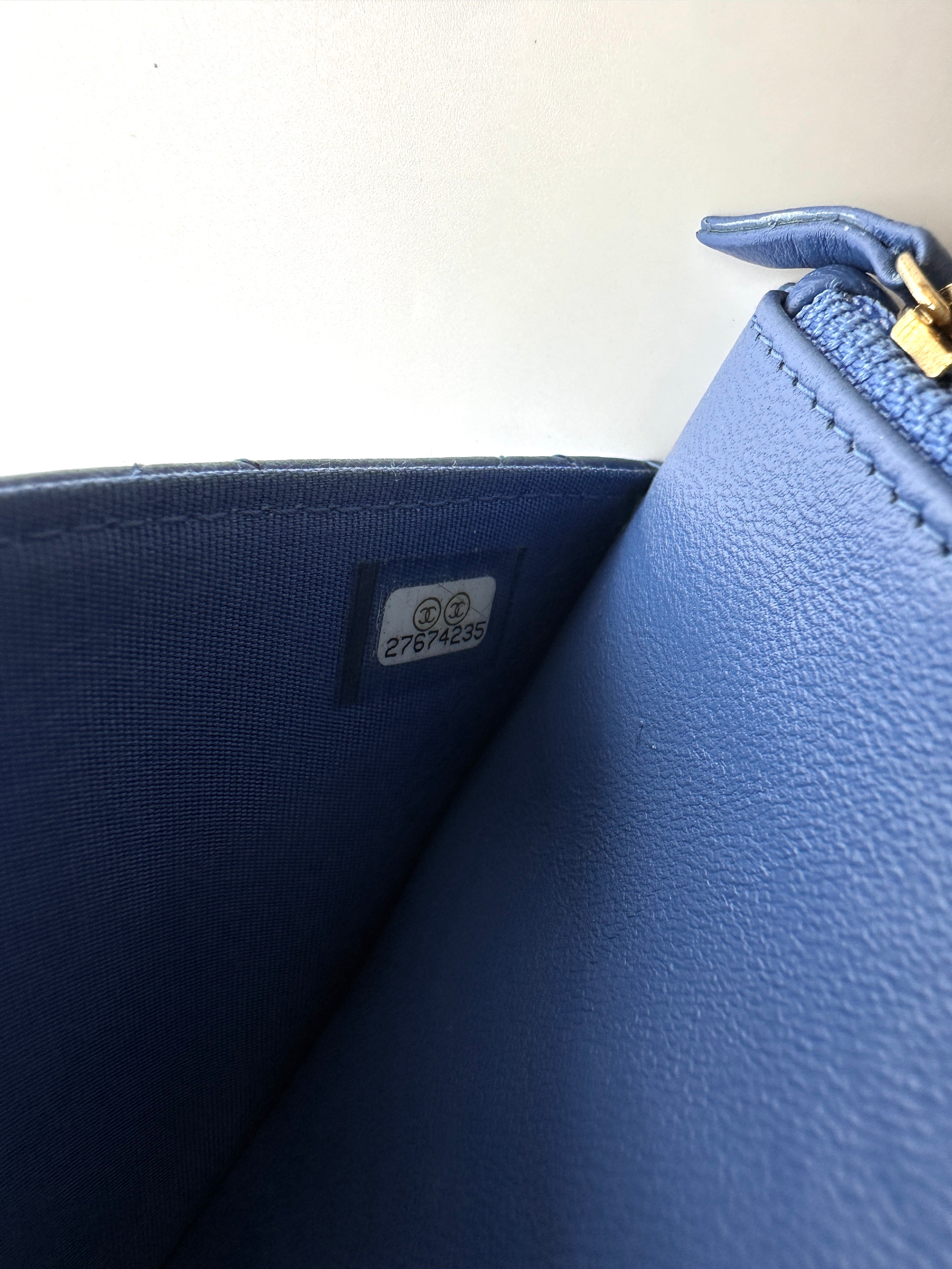 Chanel Trendy CC Blue Quilted Leather Wallet On Chain(27***35) CC2591