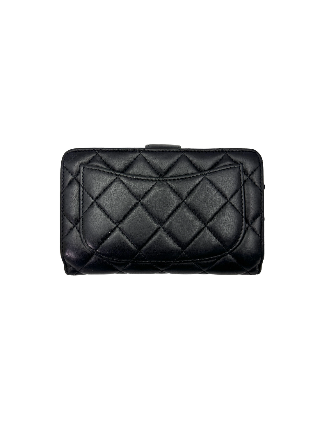 Chanel Black Quilted Leather Wallet(16***59) CC2589