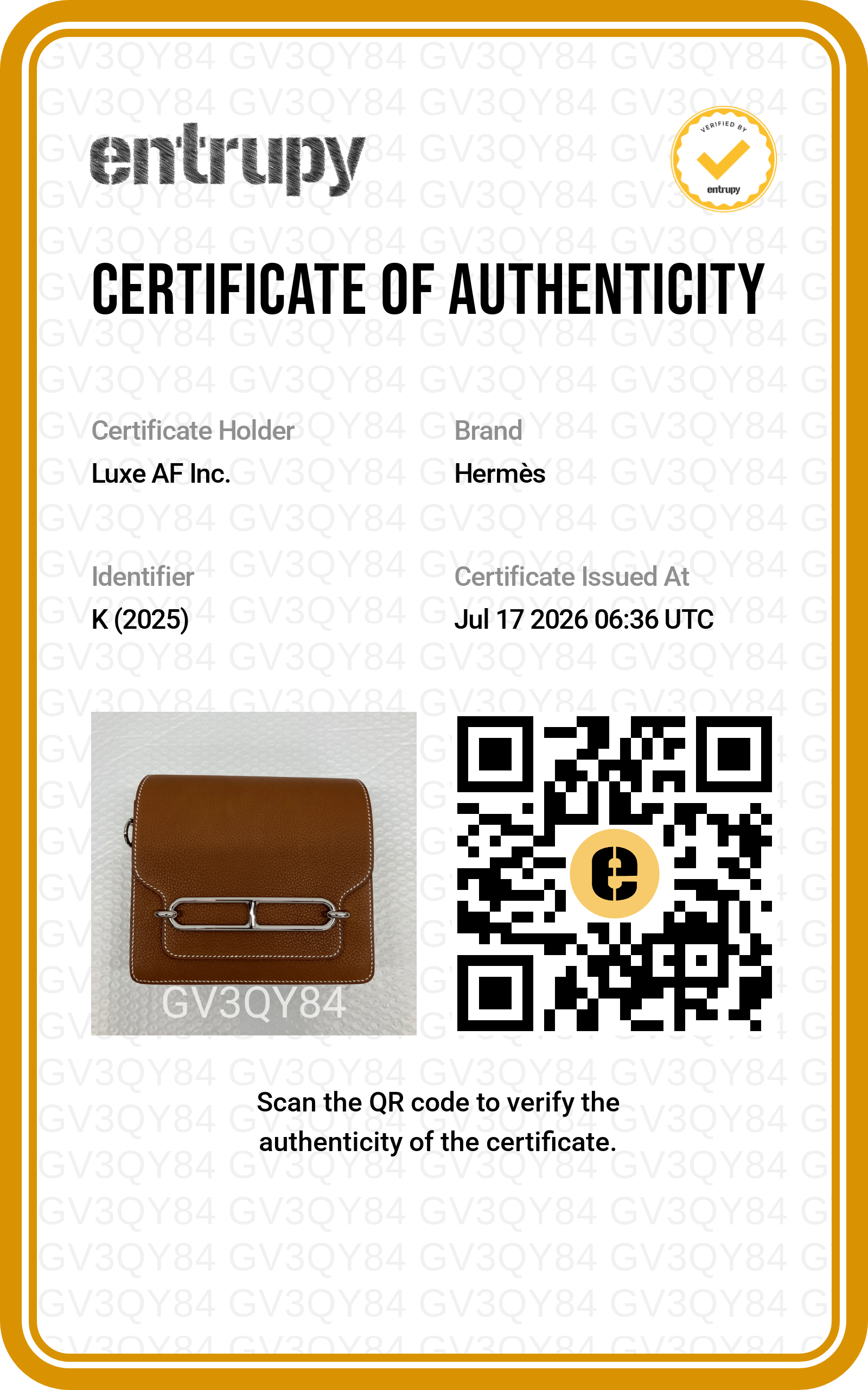 Hermes Roulis Brown Leather Shoulder Bag HR190