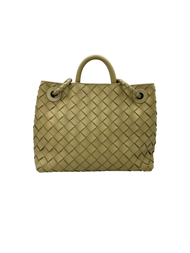 Bottega Veneta Andiamo Green Intrecciato Tote Handle Bag BV148