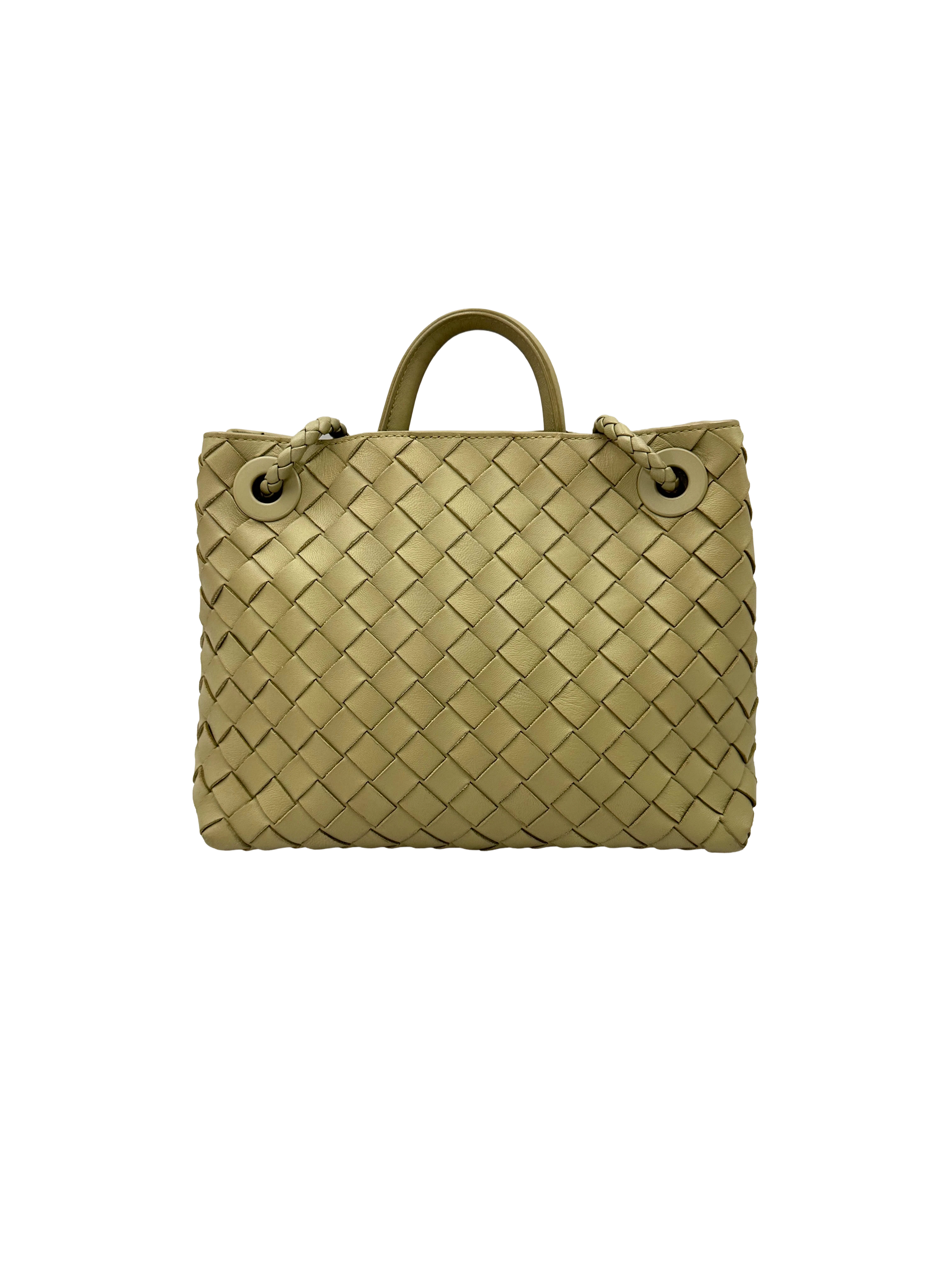 Bottega Veneta Andiamo Green Intrecciato Tote Handle Bag BV148