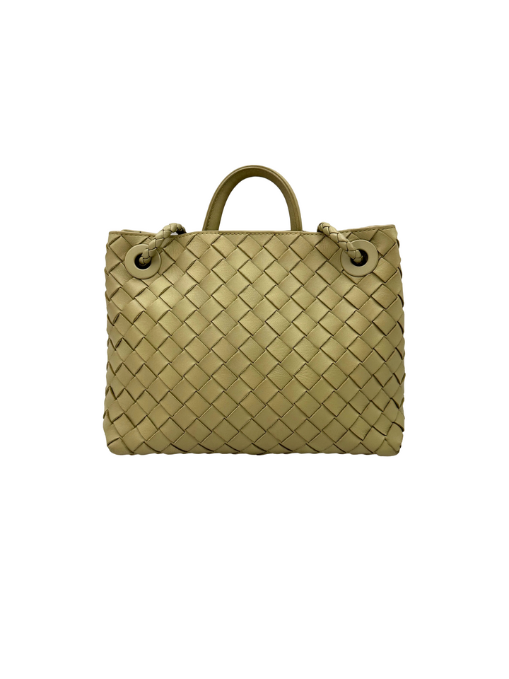Bottega Veneta Andiamo Green Intrecciato Tote Handle Bag BV148