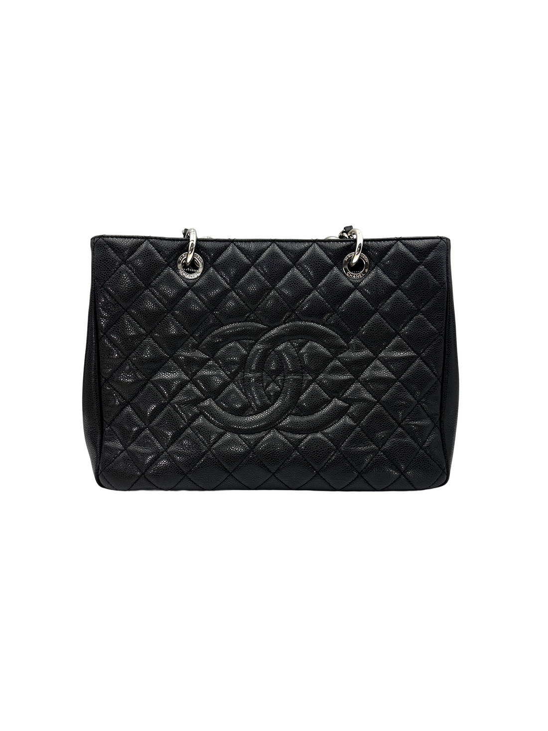 Chanel GST Black Quilted Leather Tote Handle Bag(17***56) CC2592