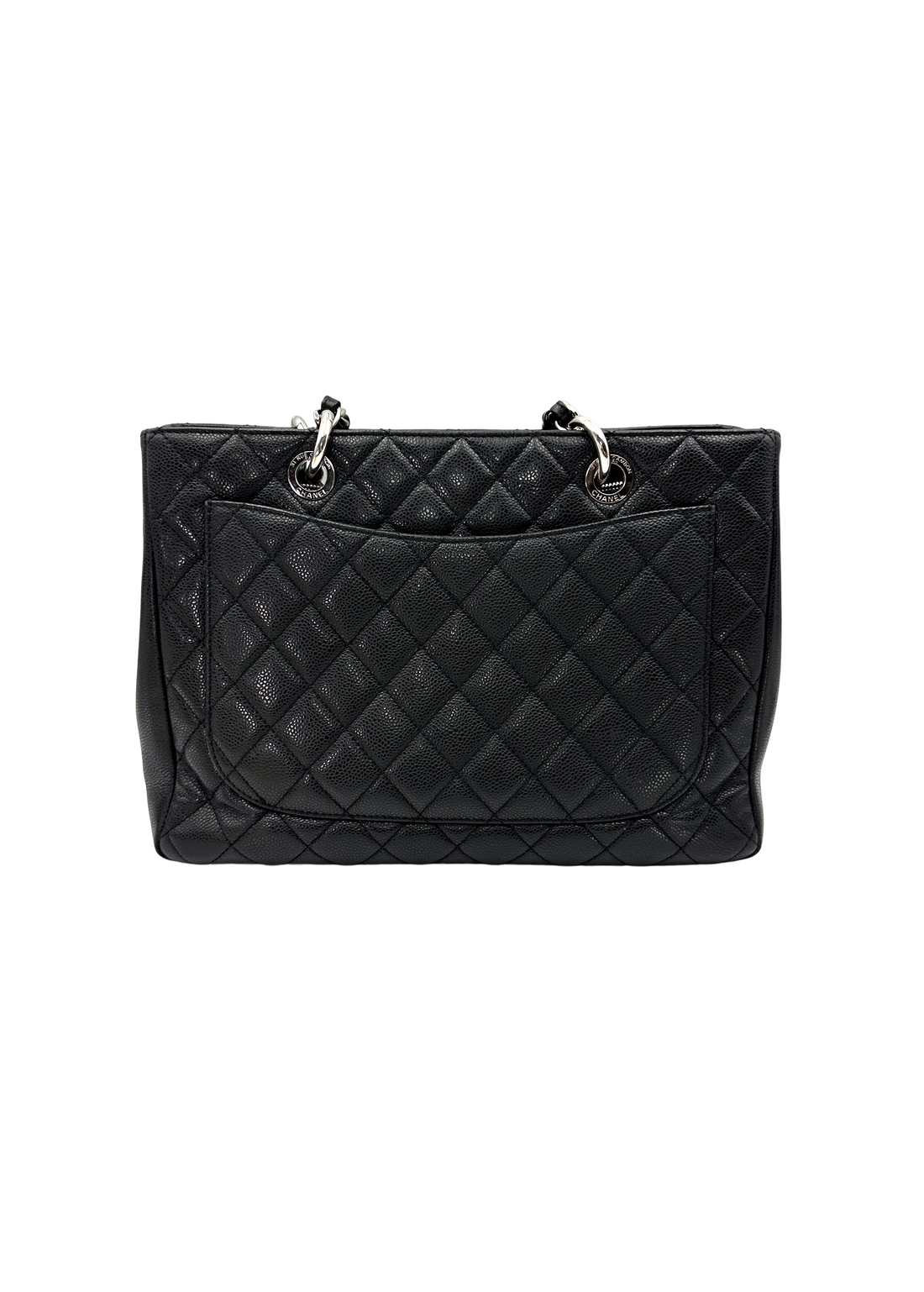 Chanel GST Black Quilted Leather Tote Handle Bag(17***56) CC2592