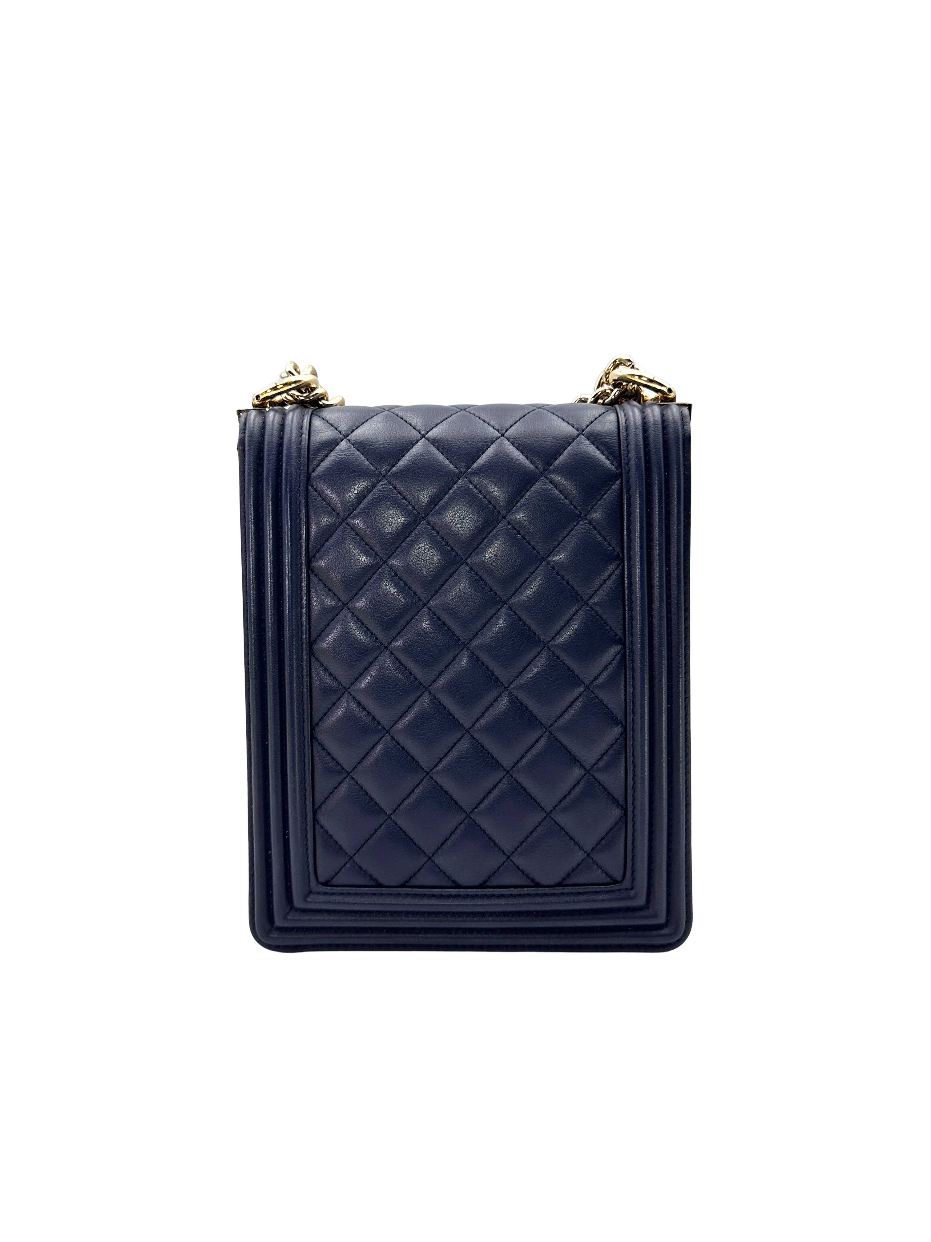 Chanel North South LeBoy Black Quilted Leather Shoulder Bag(27***18) CC2594