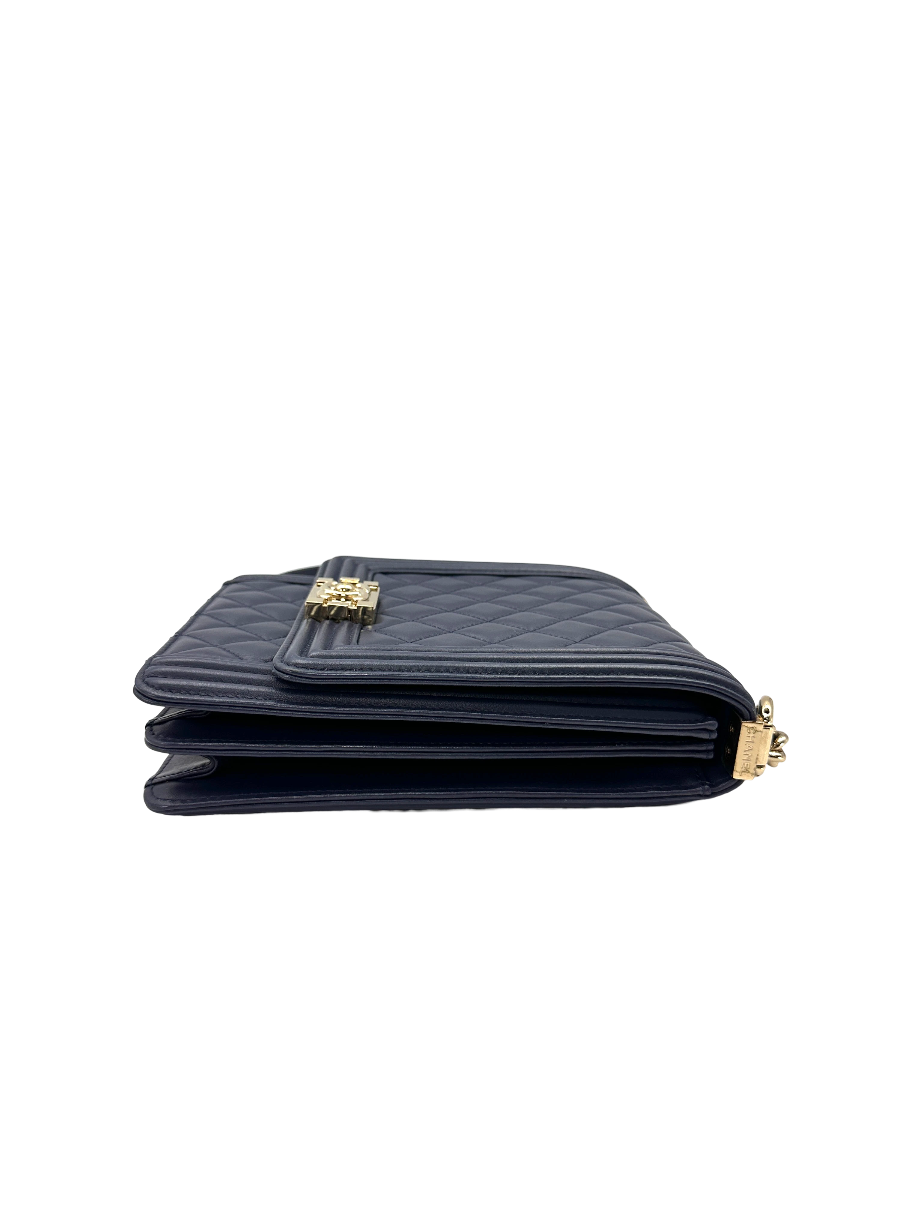 Chanel North South LeBoy Black Quilted Leather Shoulder Bag(27***18) CC2594