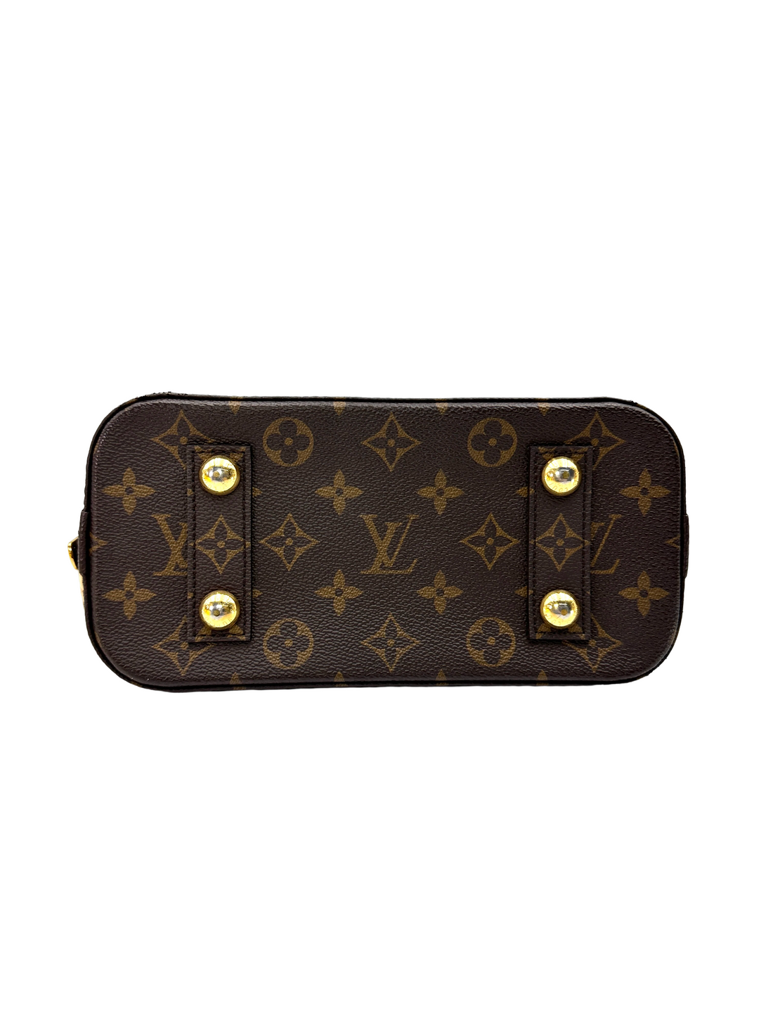Louis Vuitton Alma BB Silver Monogram Patent Leather Handle Bag IRIS278