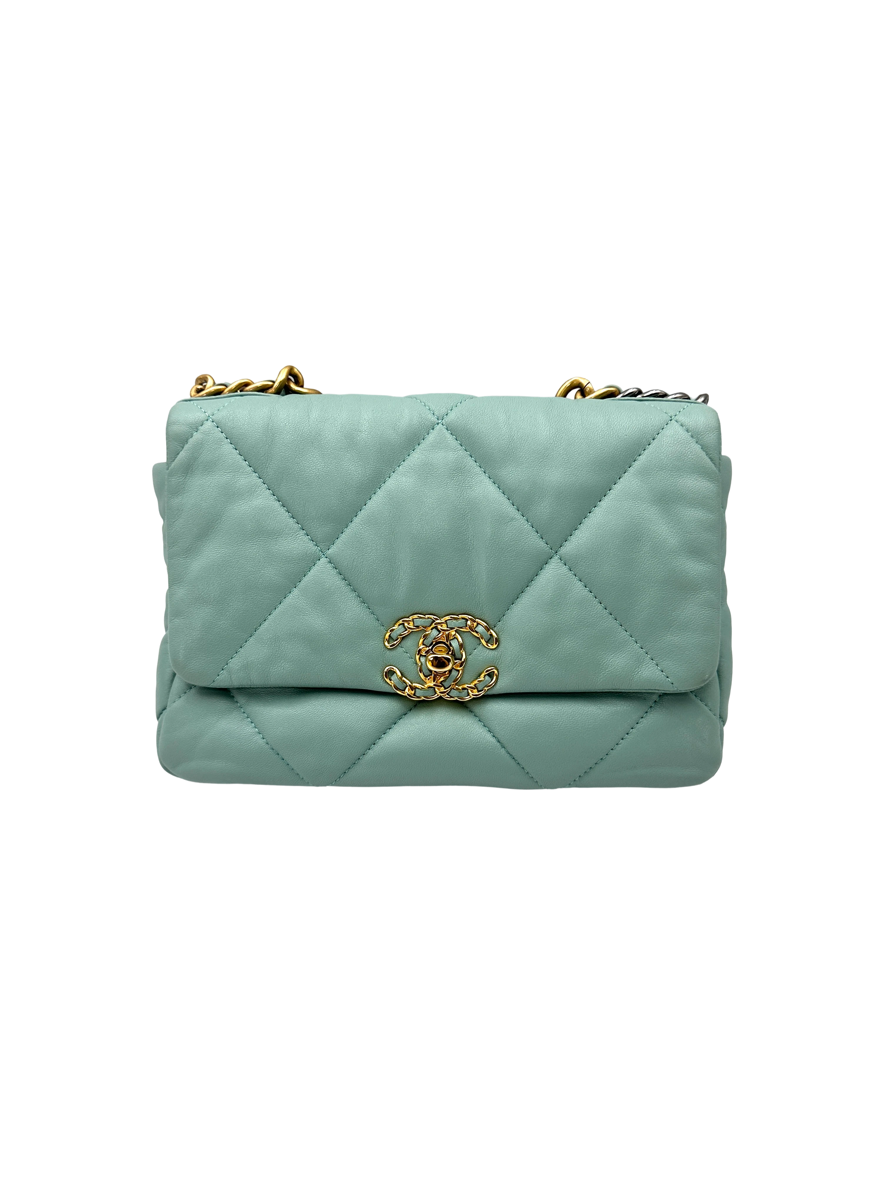 Chanel 19Bag Blue Quilted Leather Small Size Shoulder Bag(29***21) CC2597