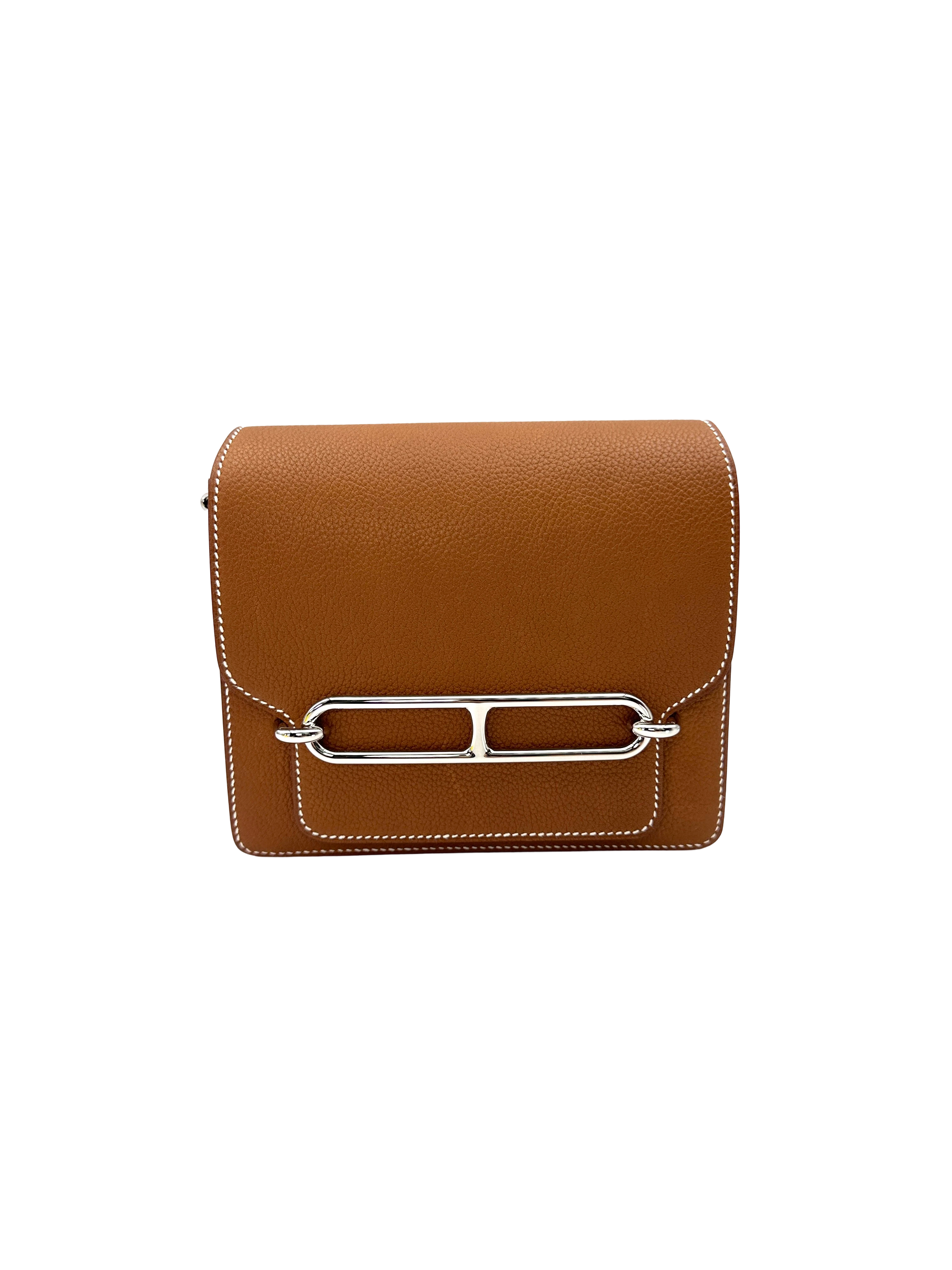 Hermes Roulis Brown Leather Shoulder Bag HR190