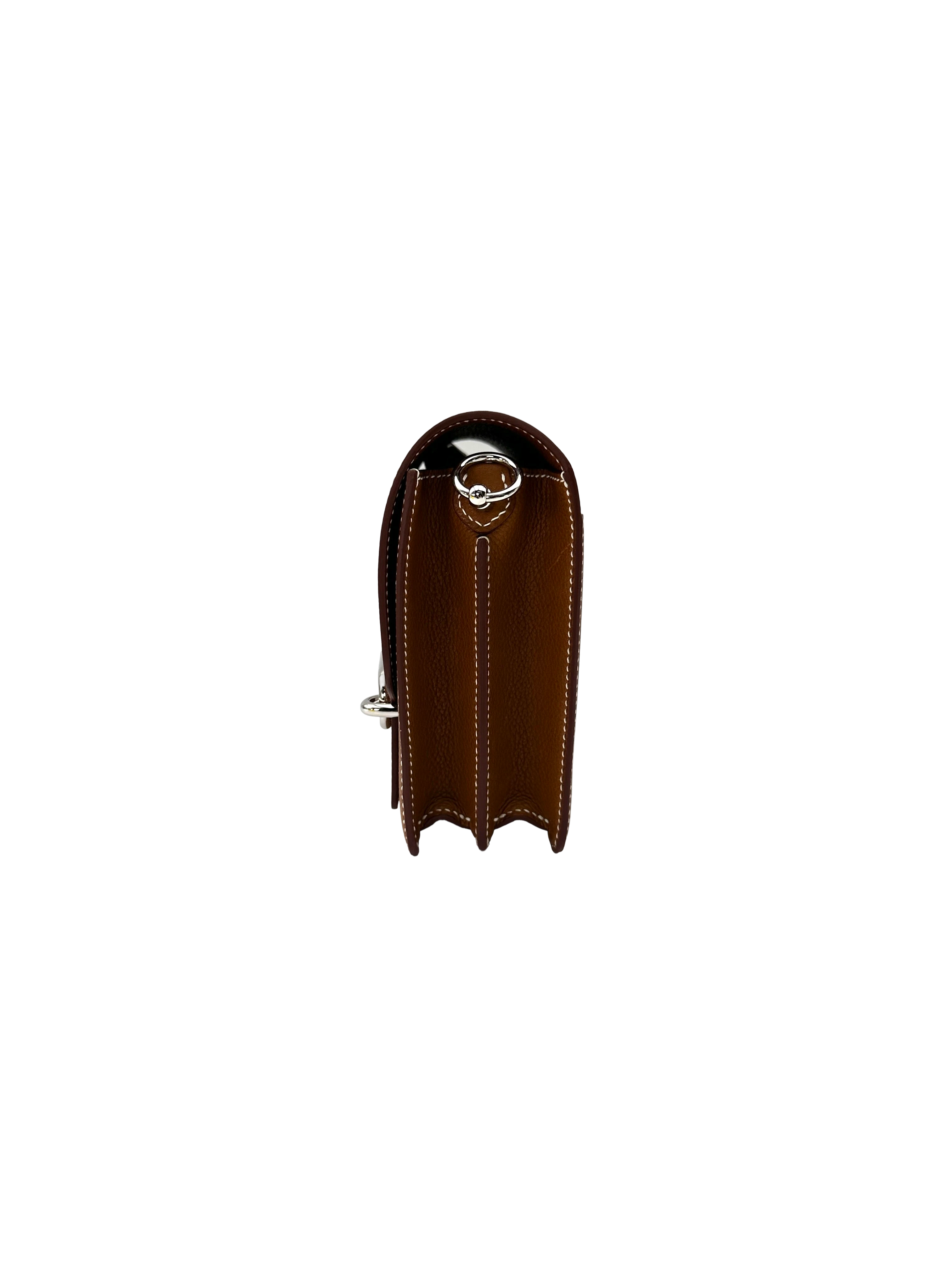 Hermes Roulis Brown Leather Shoulder Bag HR190