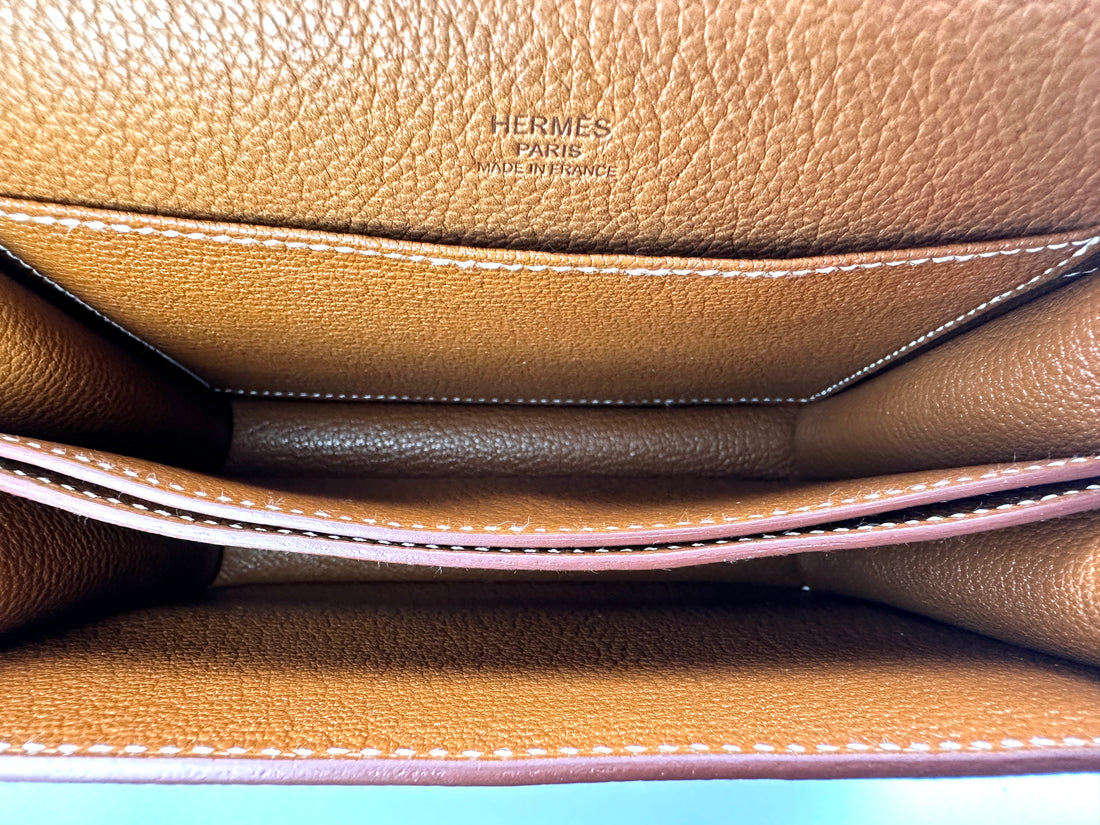 Hermes Roulis Brown Leather Shoulder Bag HR190