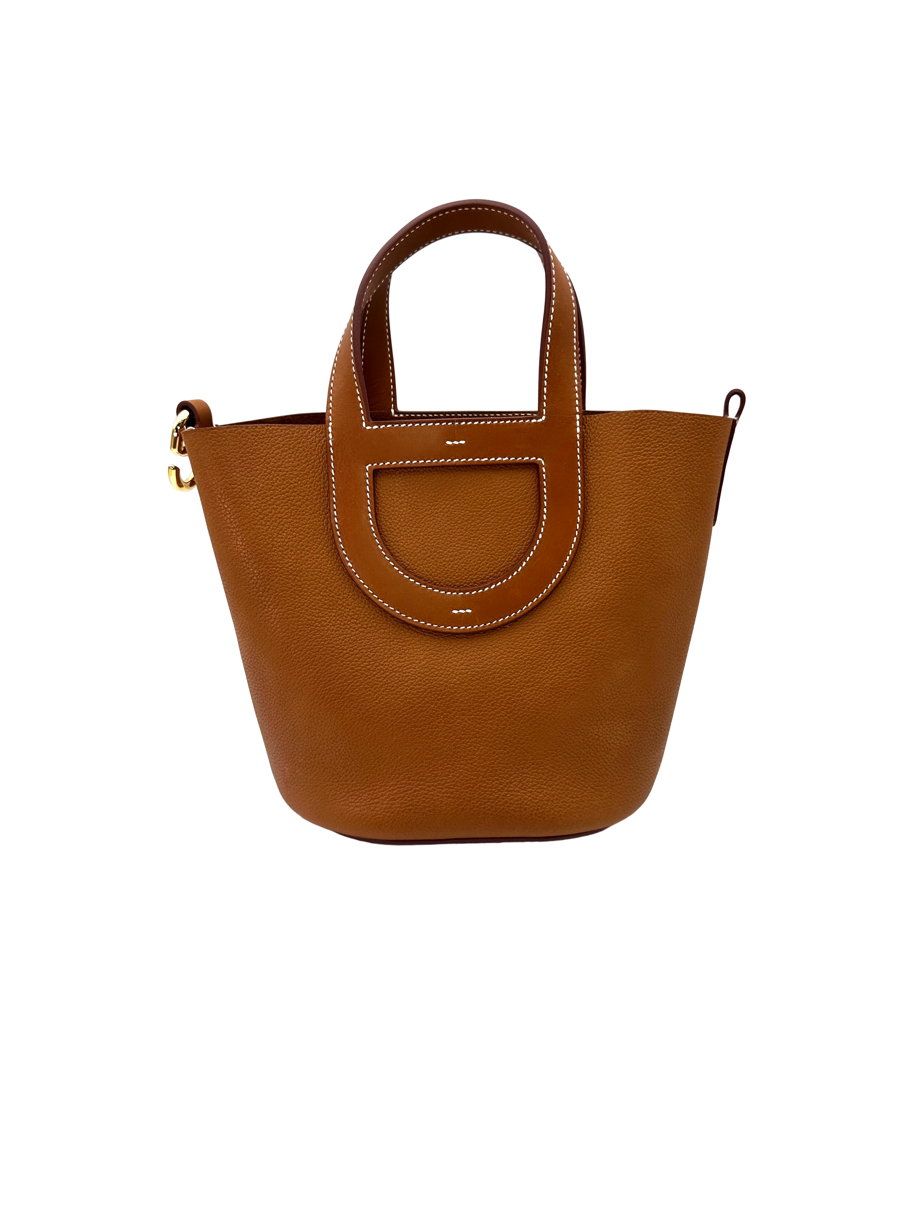 Hermes In The Loop Brown Leather Handle Bag HR191