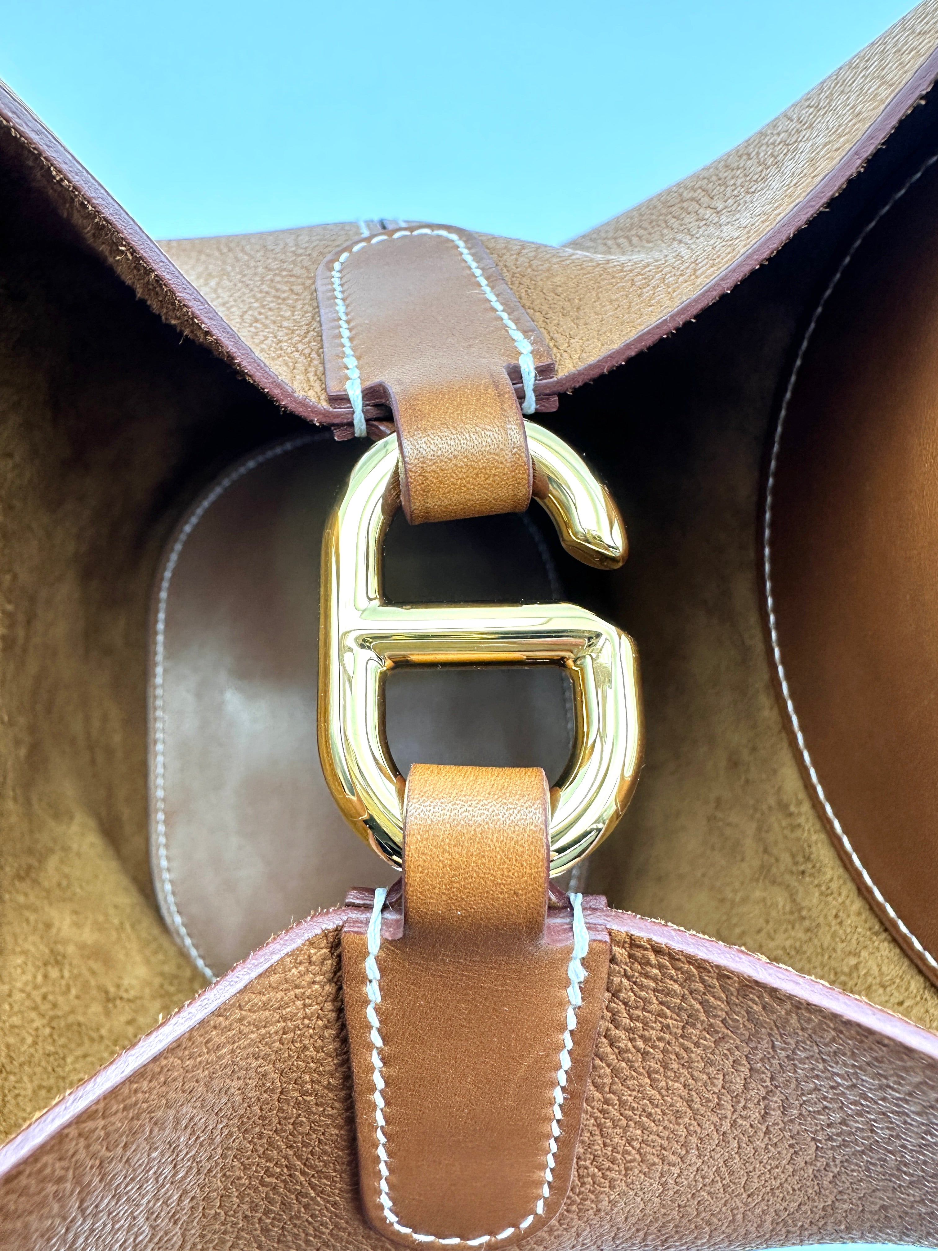 Hermes In The Loop Brown Leather Handle Bag HR191