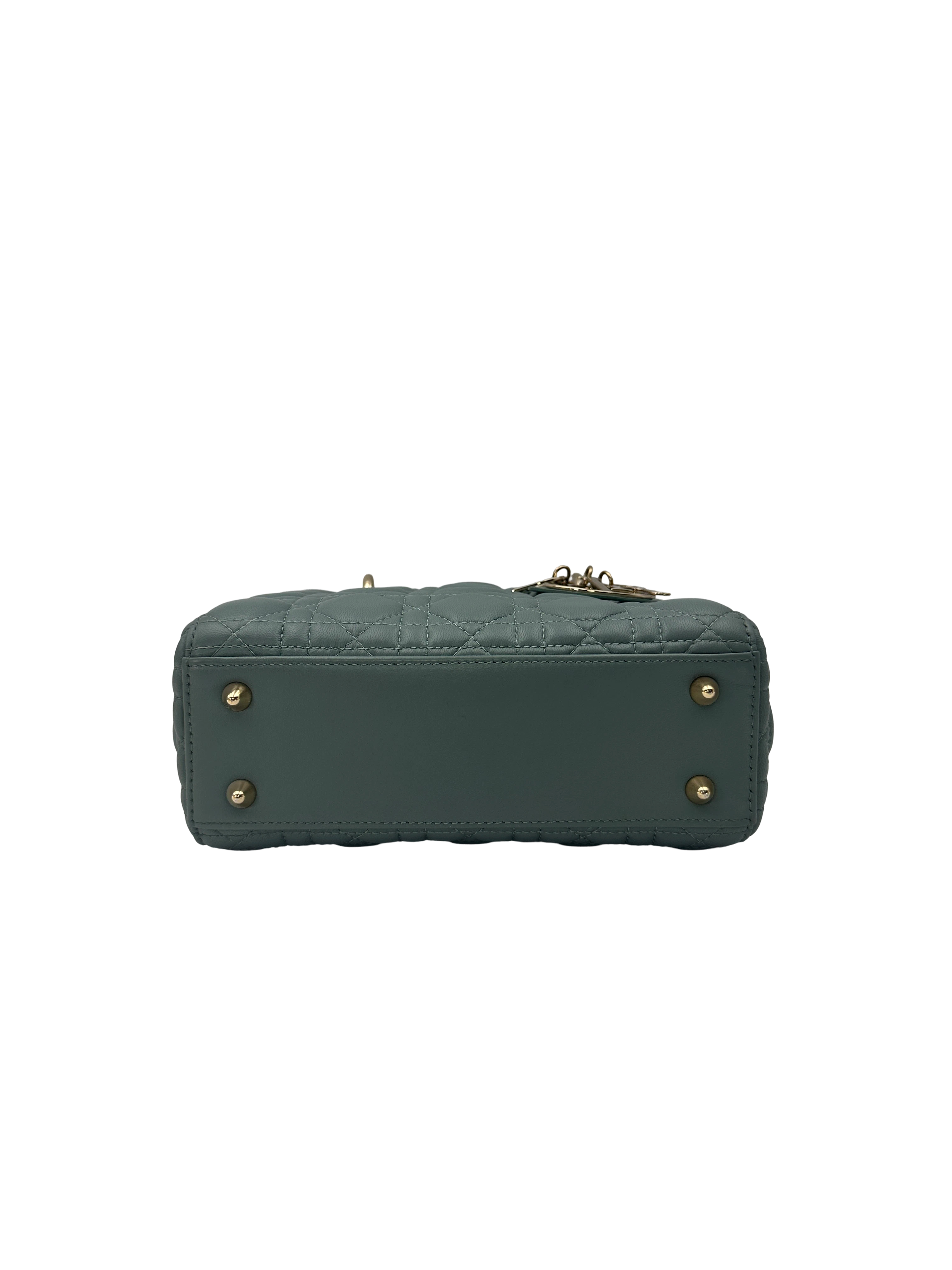 Christian Dior Lady Dior Navy Cannage Leather Handle Bag DR946