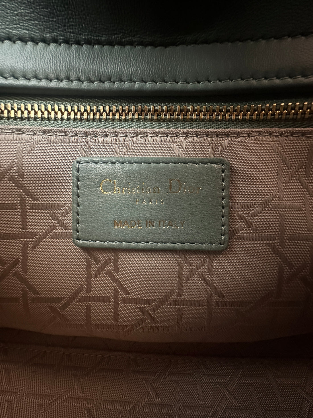 Christian Dior Lady Dior Navy Cannage Leather Handle Bag DR946