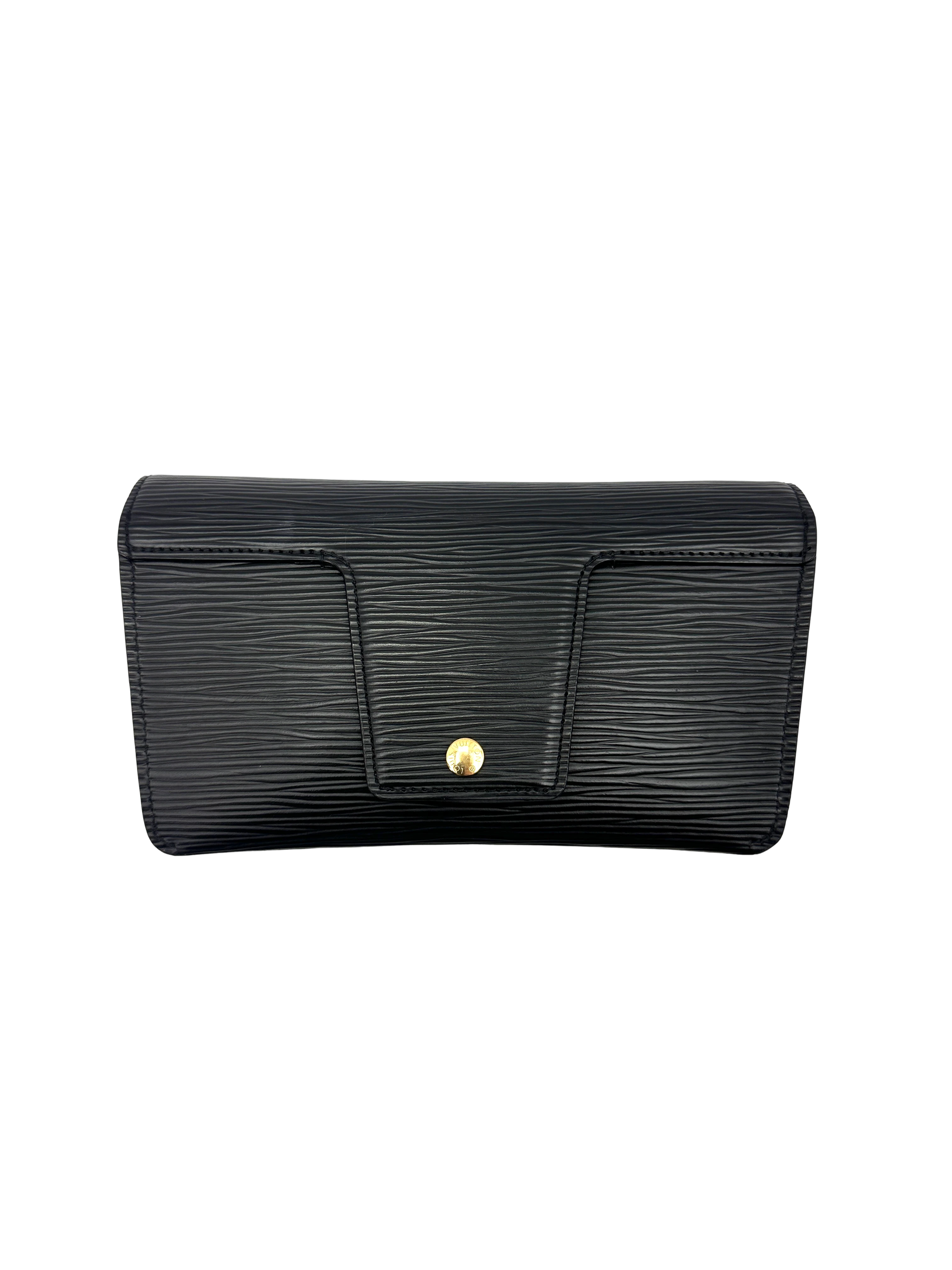Louis Vuitton Padlock On Strap Black Epi Leather Handle Bag LV3376