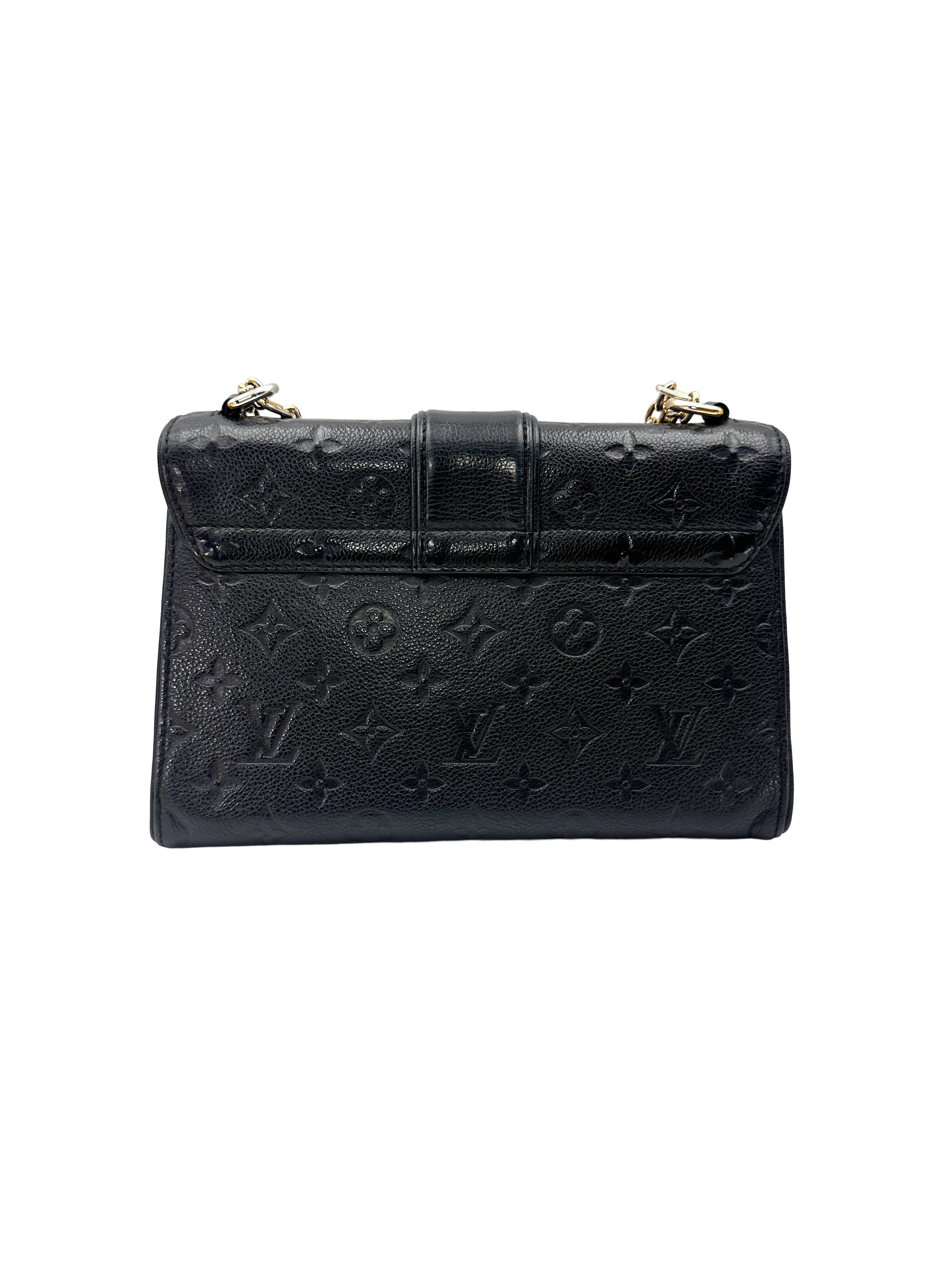 Louis Vuitton Saint Sulpice MM Black Monogram Empreinte Leather Shoulder Bag LV3375