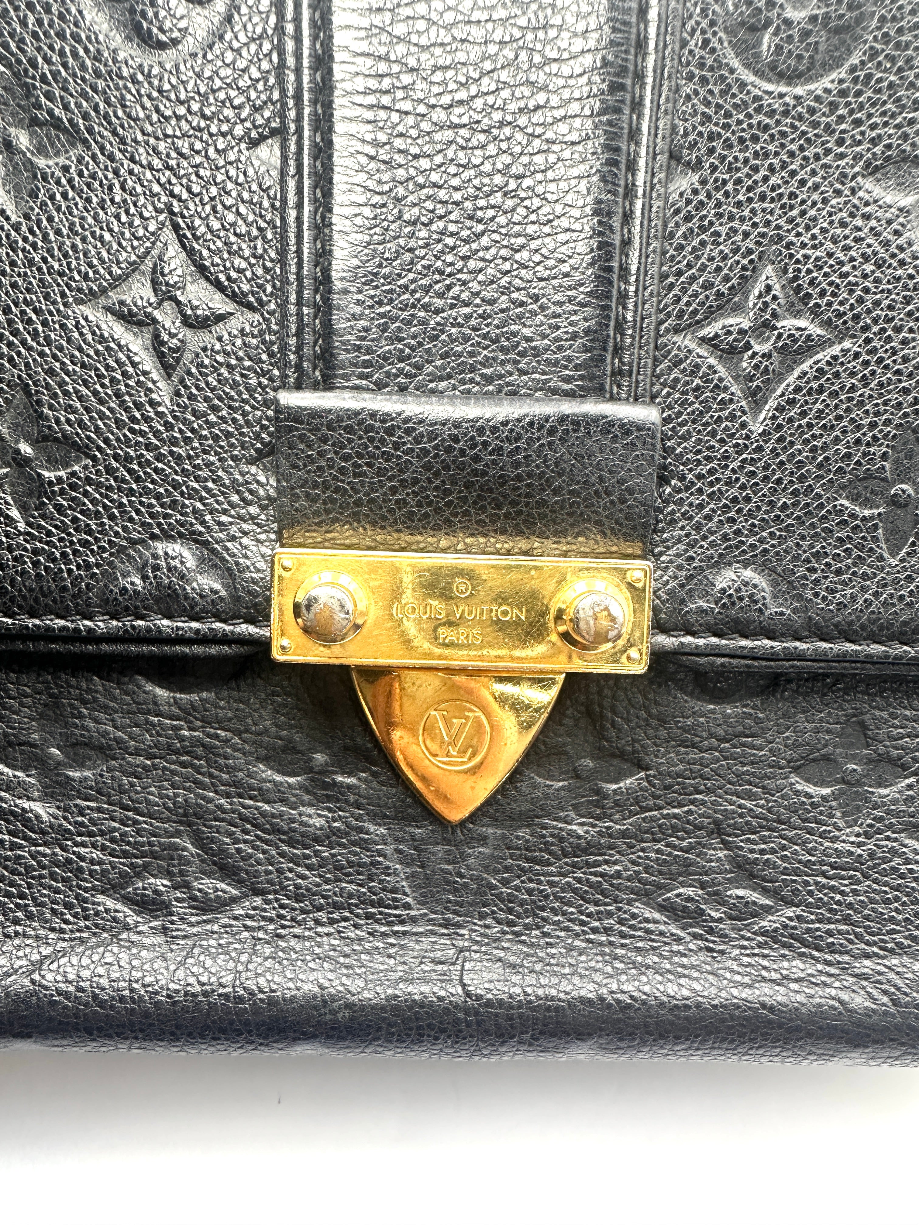 Louis Vuitton Saint Sulpice MM Black Monogram Empreinte Leather Shoulder Bag LV3375