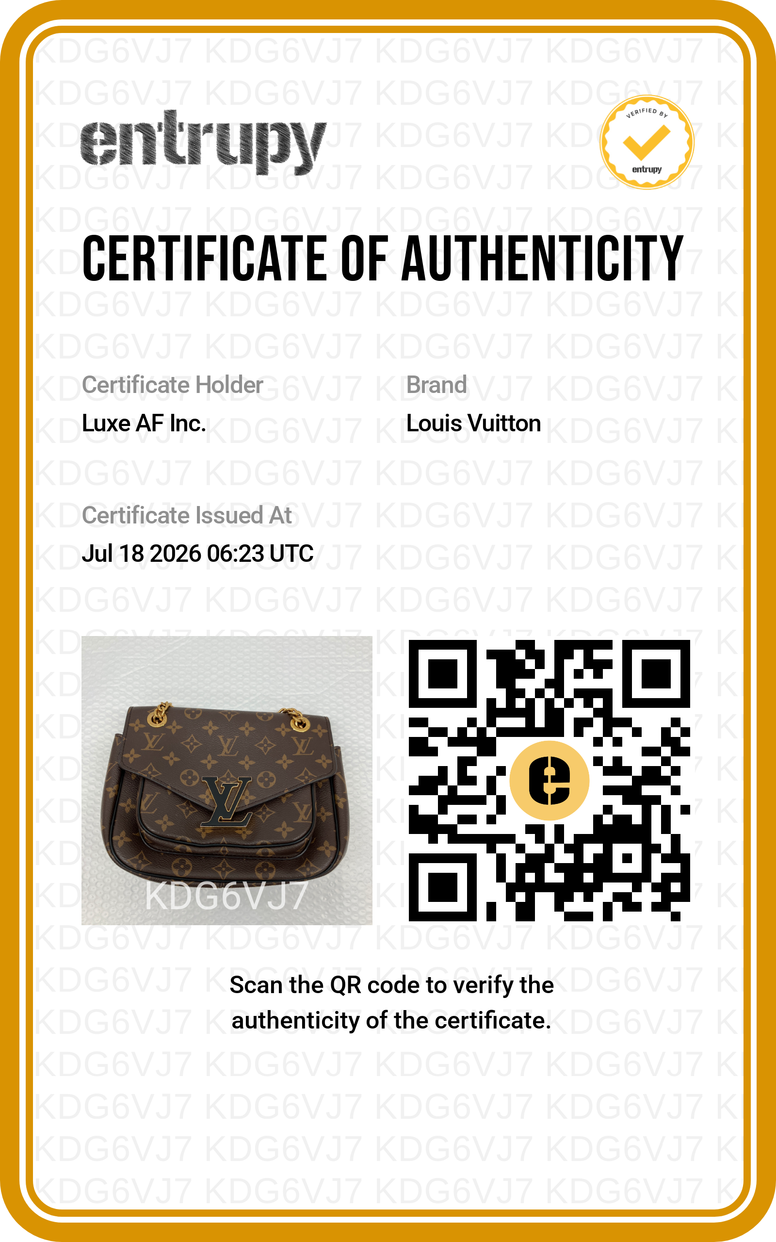 Louis Vuitton Passy Monogram Canvas Chain Shoulder Bag LV3397