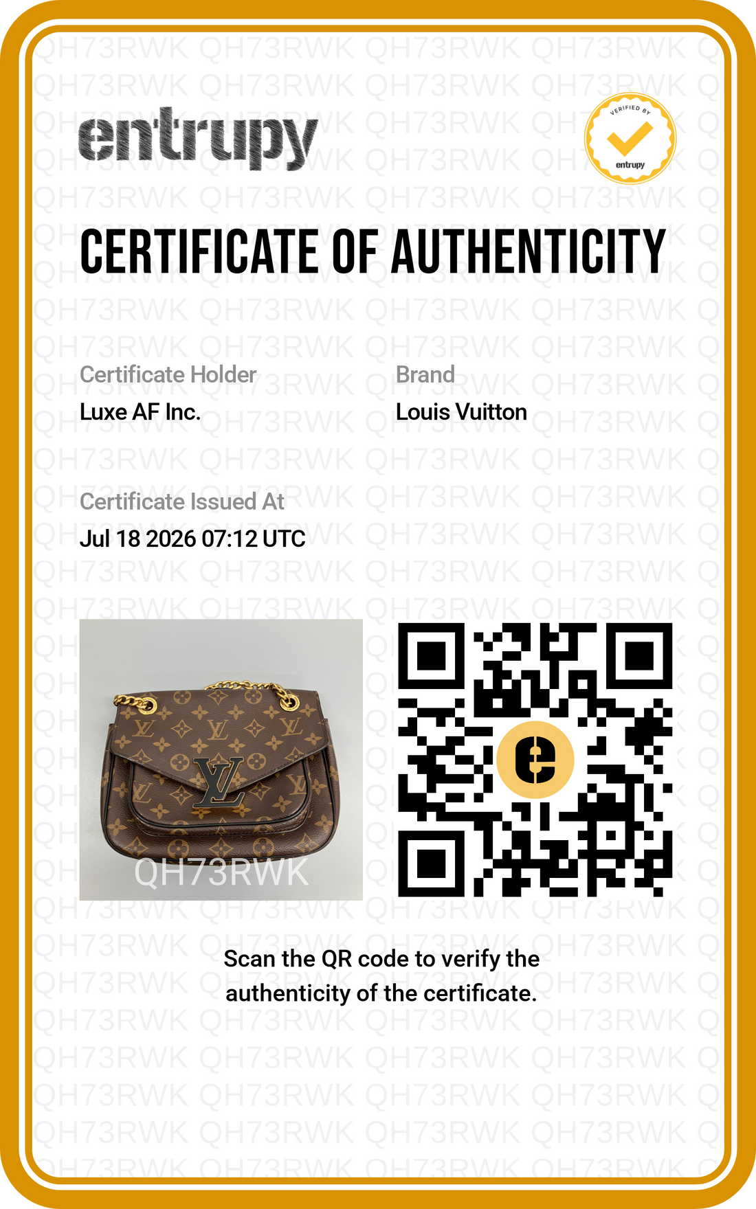 Louis Vuitton Passy Monogram Canvas Chain Shoulder Bag LV3370