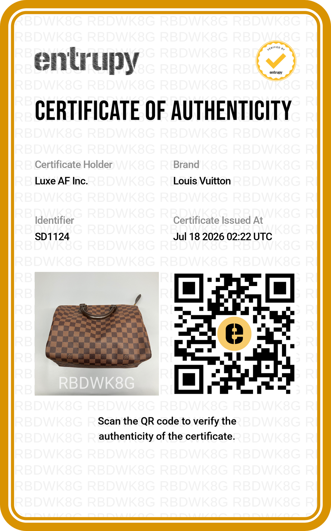 Louis Vuitton Speedy30 Damier Ebene Handle Bag LV3369