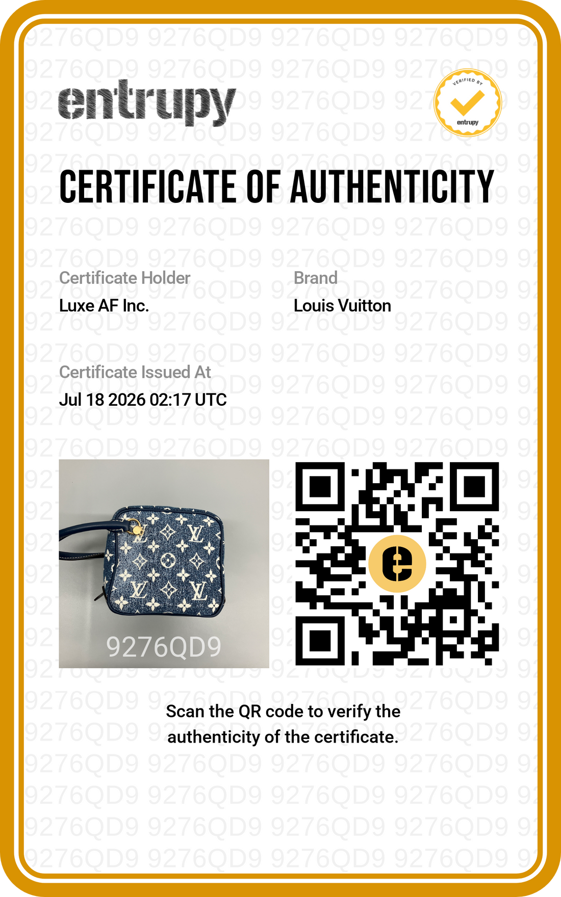 Louis Vuitton Monogram Denim Jacquard Square Bag LV3372