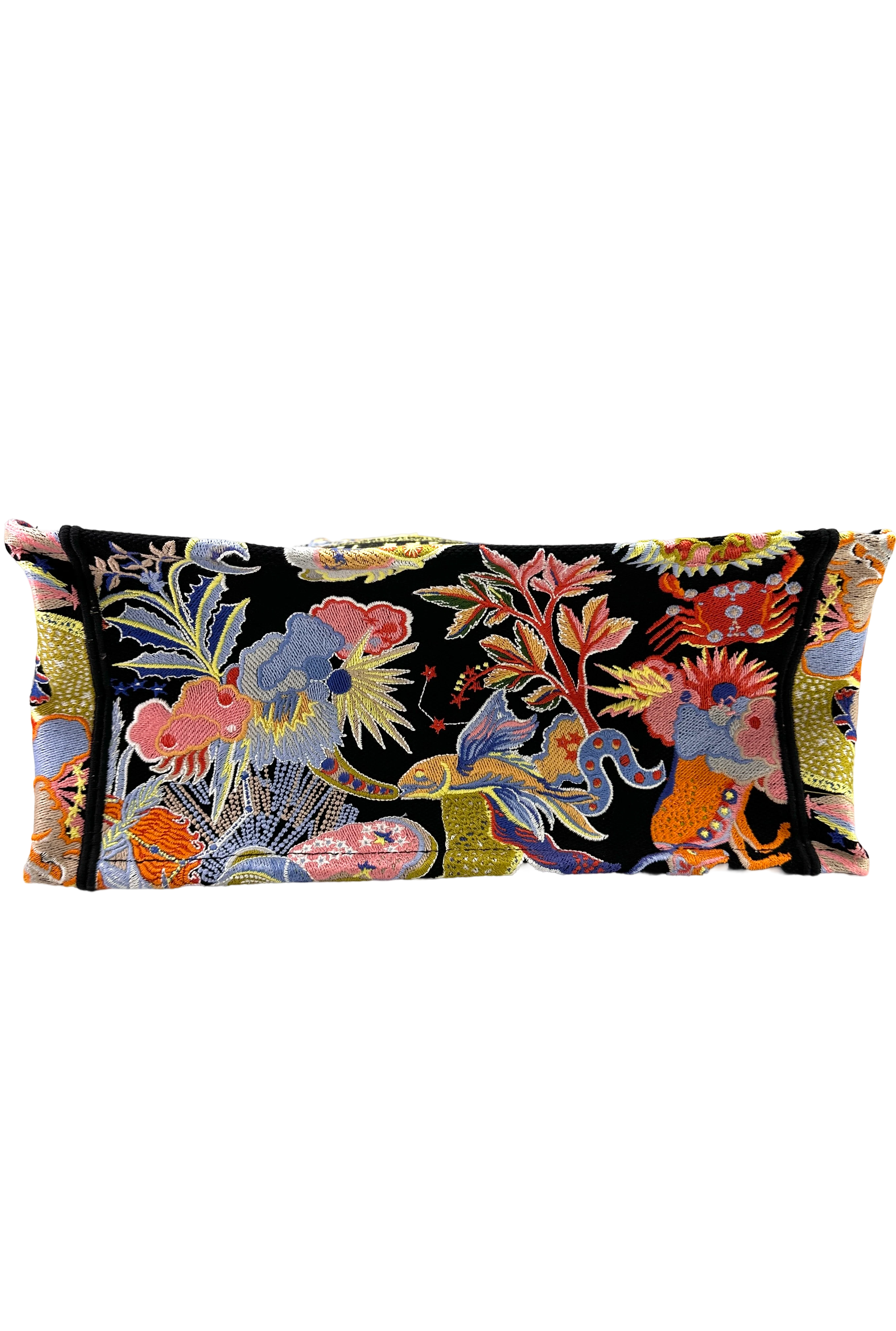 Christian Dior Multicolor Embroidered Canvas Book Tote Bag DR949