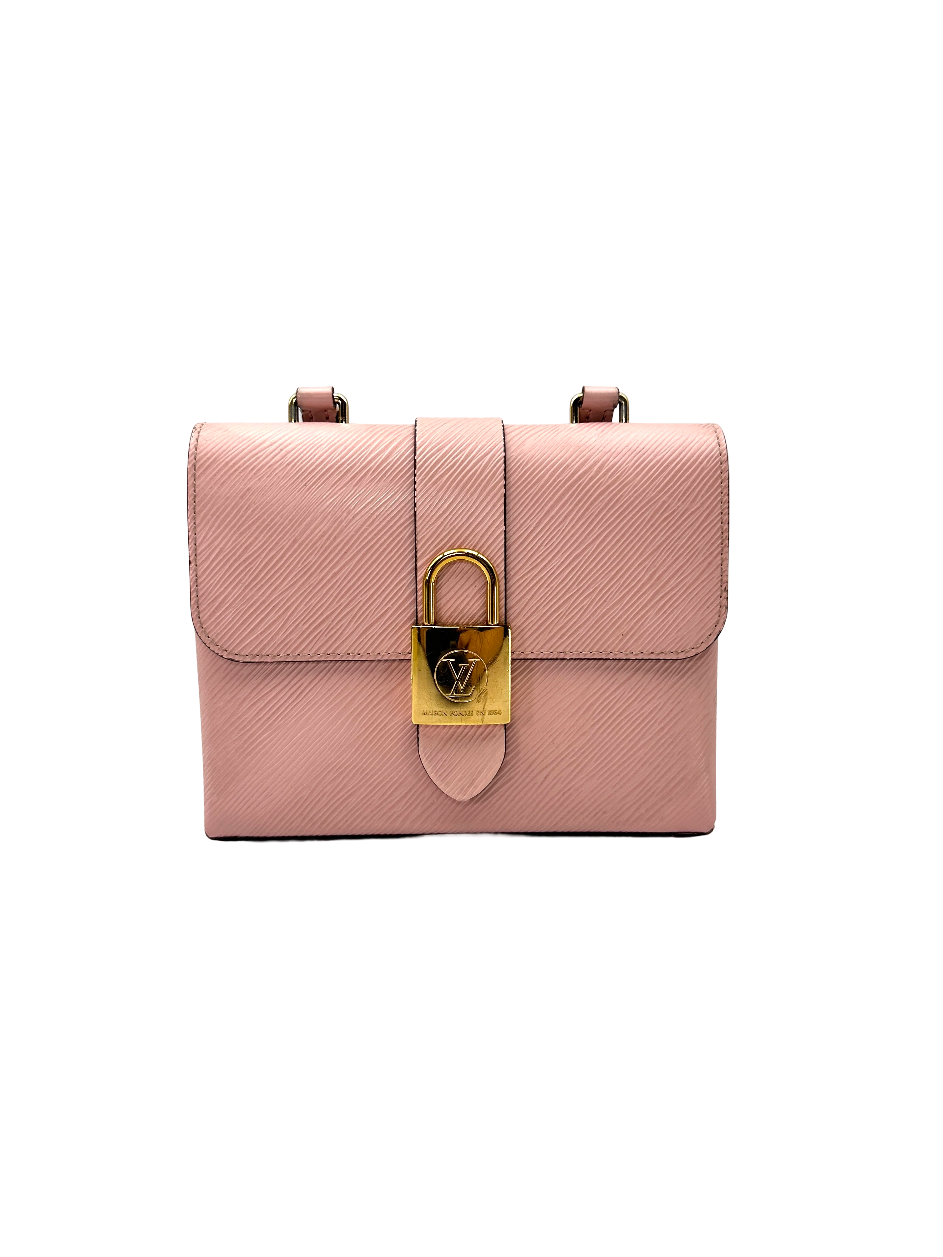 Louis Vuitton Locky Pink Epi Leather Handle Bag LV3381
