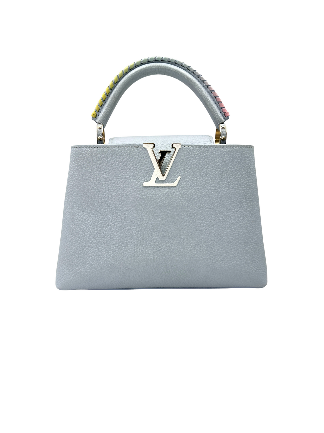 Louis Vuitton Capucines Blue Taurillon Leather Handle Bag LV3382