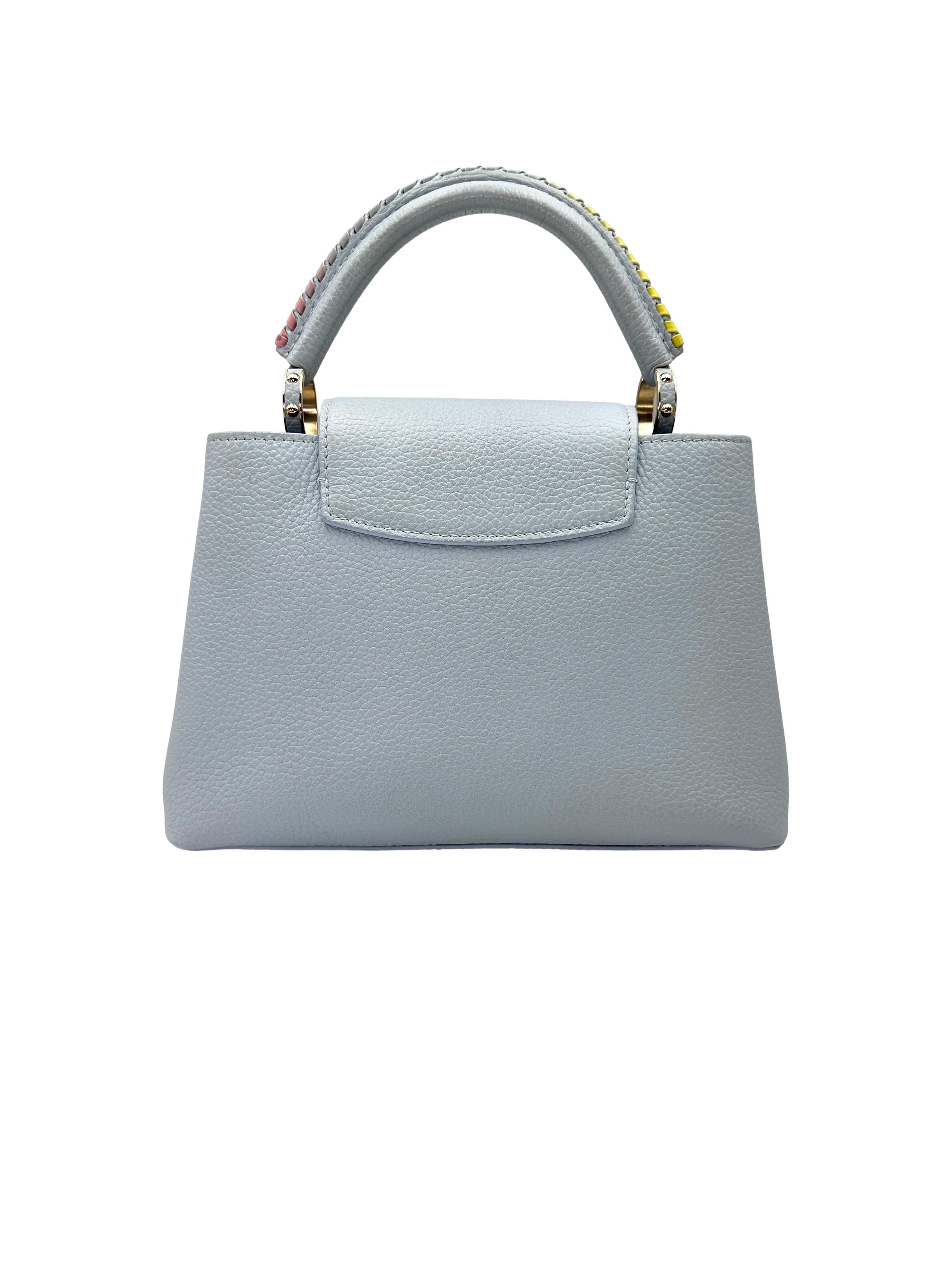 Louis Vuitton Capucines Blue Taurillon Leather Handle Bag LV3382