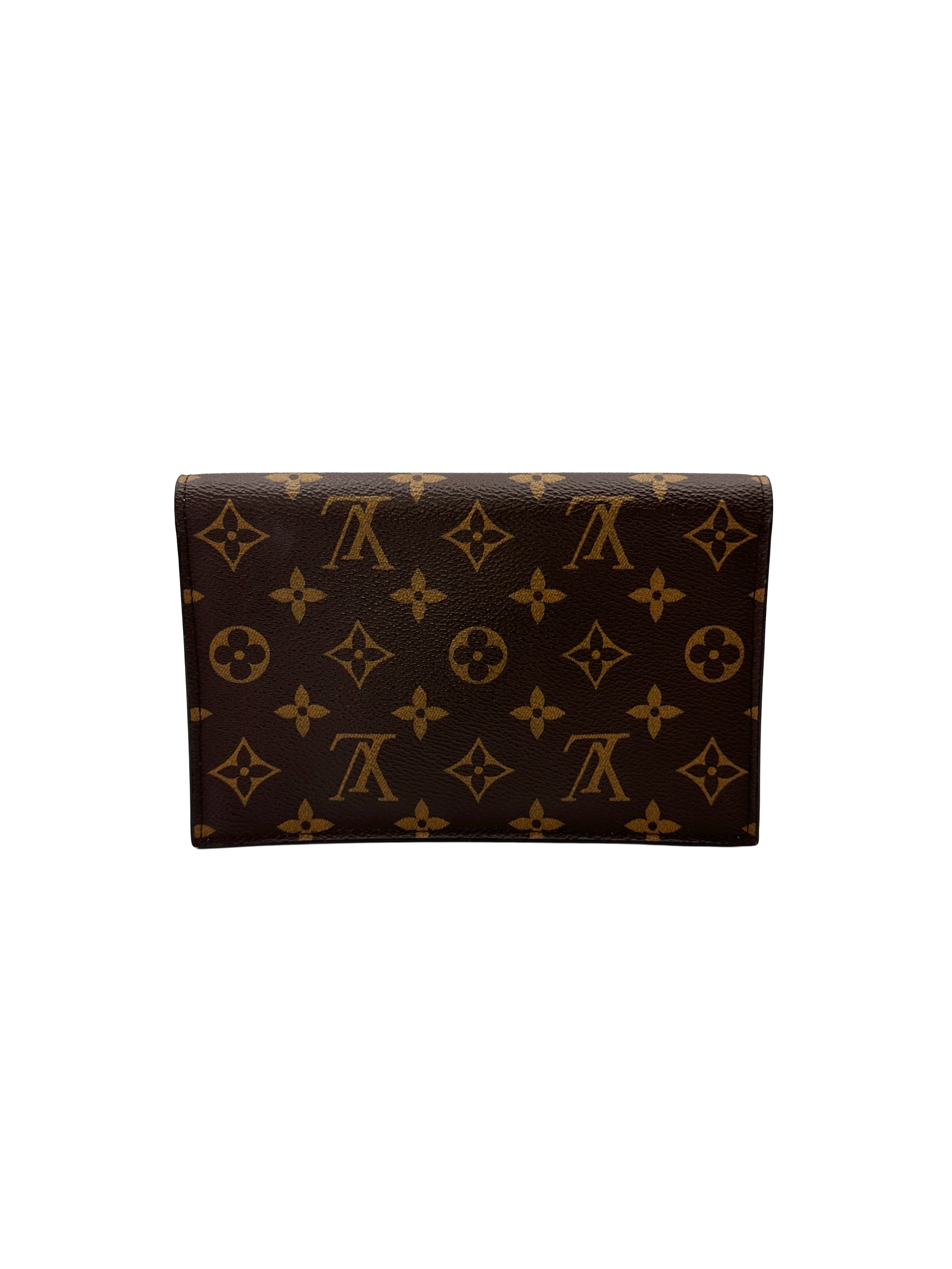 Louis Vuitton Flore Monogram Canvas & Pink Leather Wallet On Chain LV3383