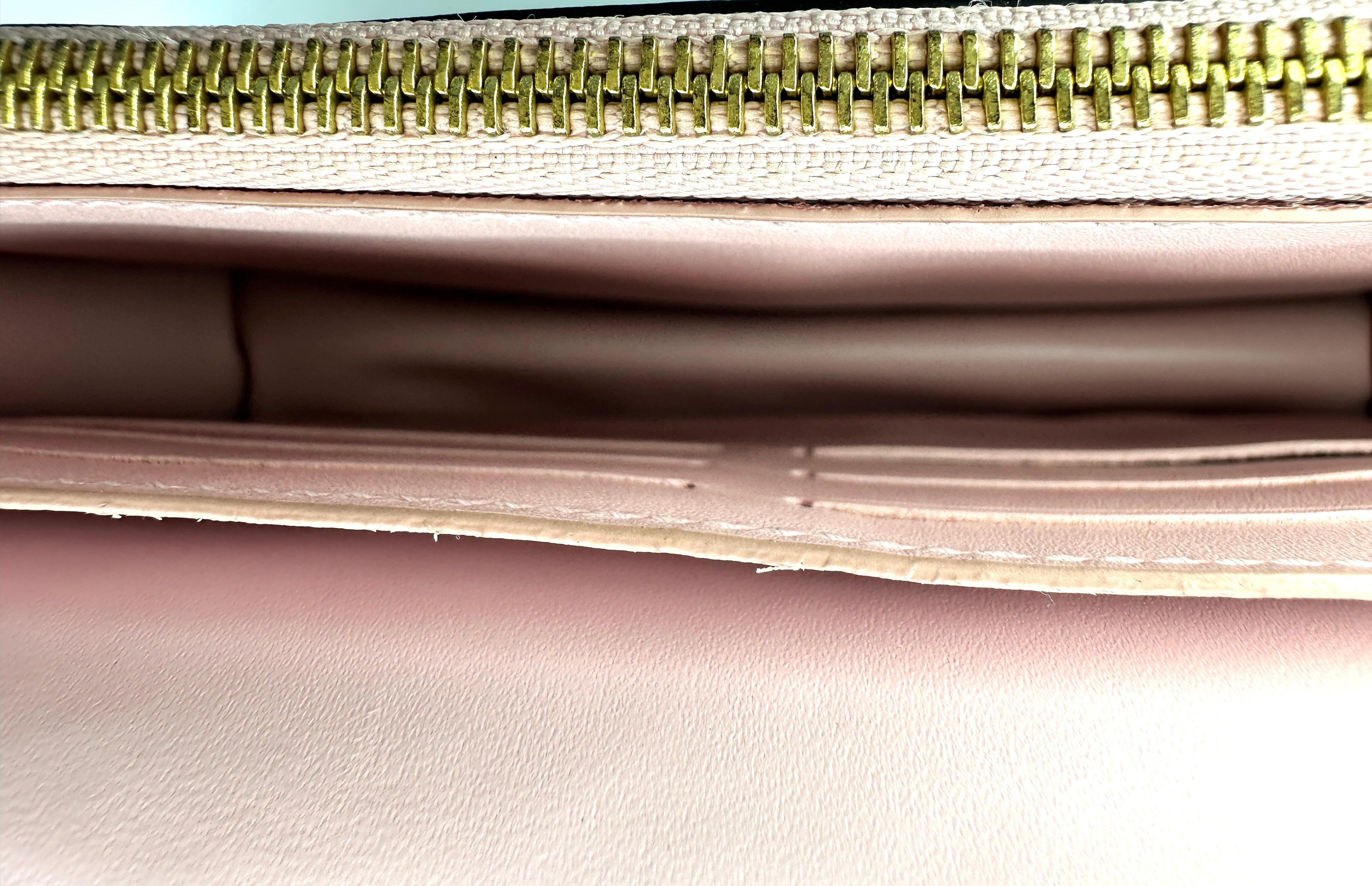 Louis Vuitton Flore Monogram Canvas & Pink Leather Wallet On Chain LV3383