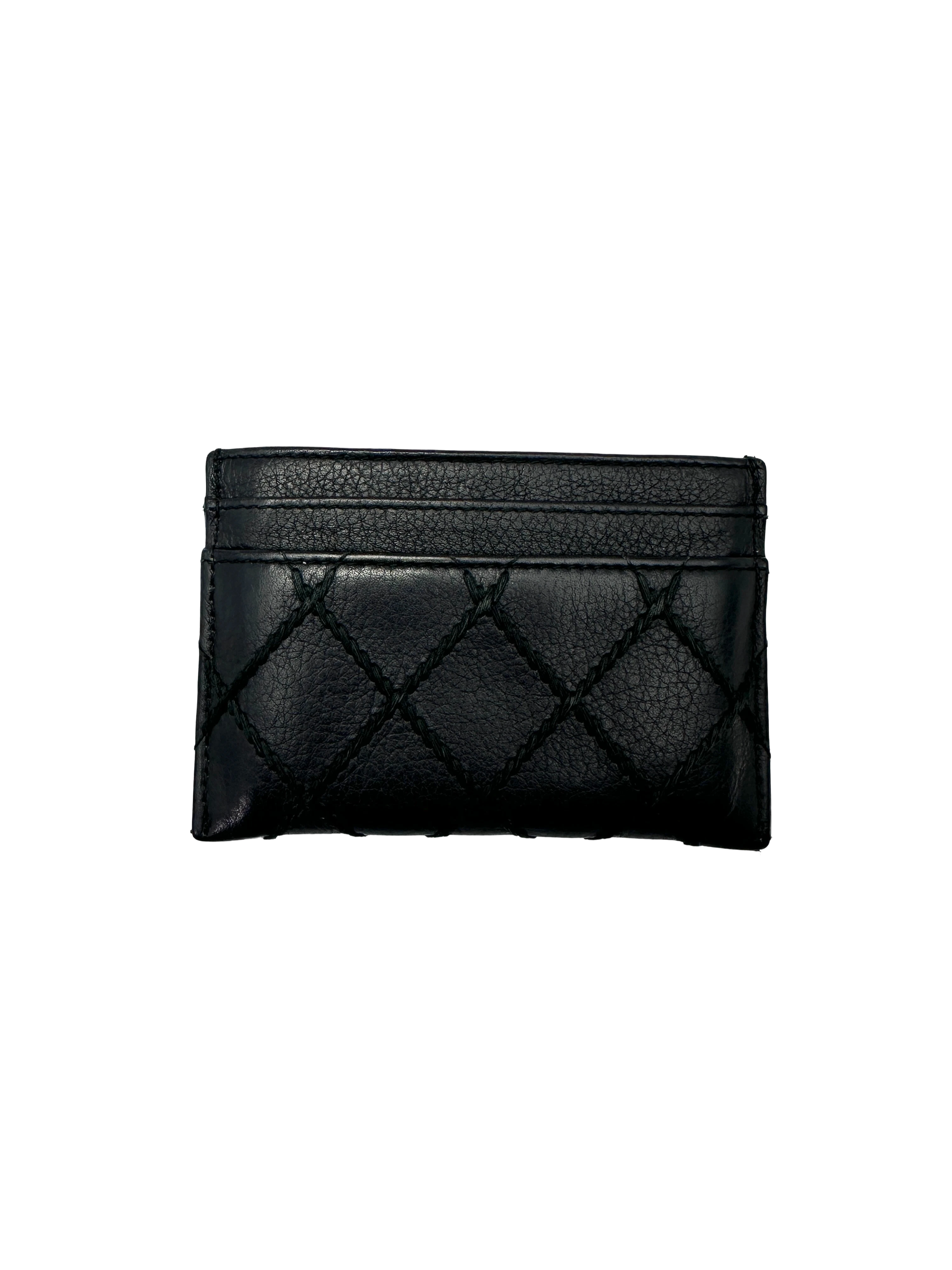 Chanel Black Quilted Leather Wallet(19***35) CC2603