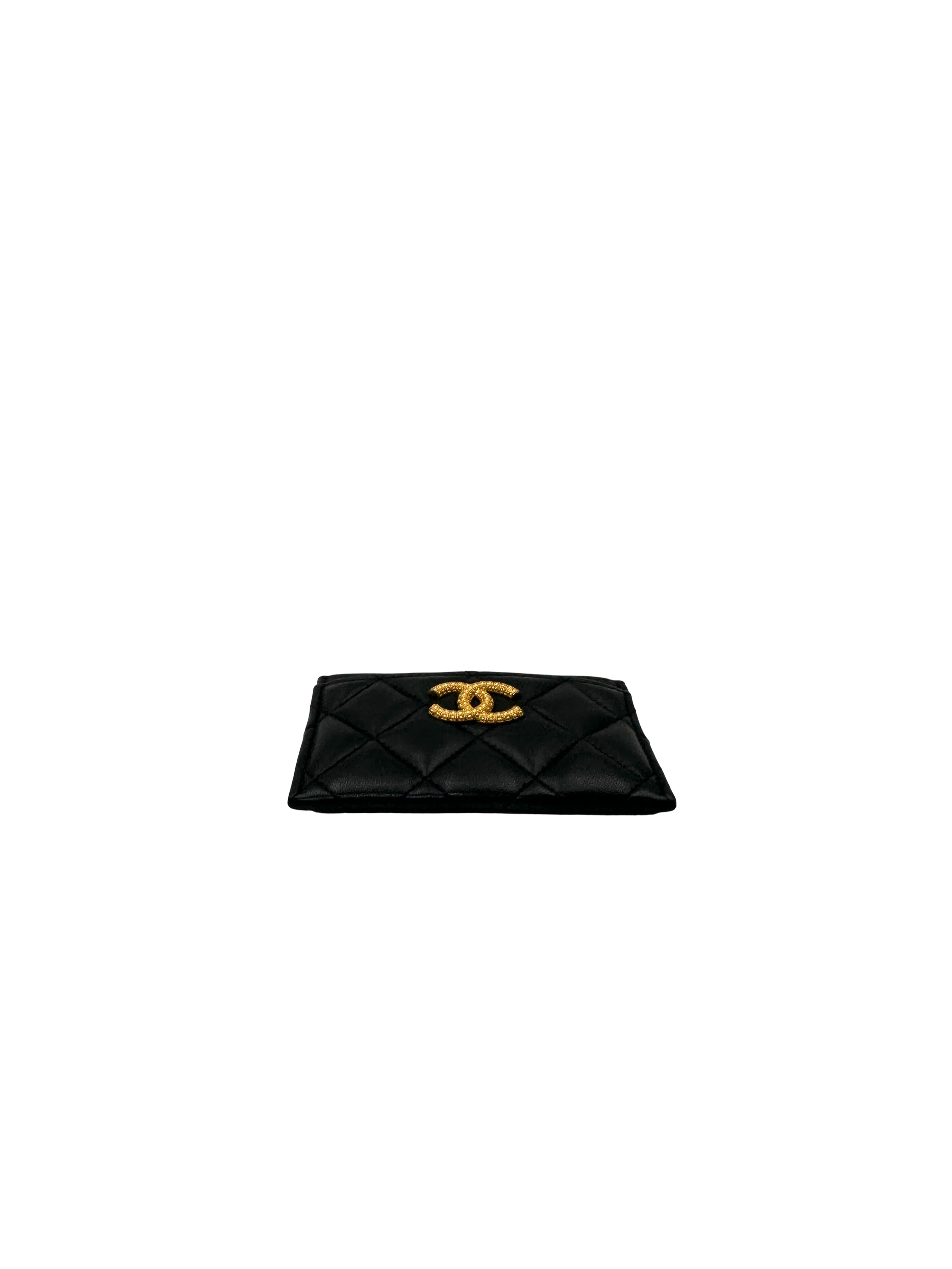 Chanel Black Quilted Leather Wallet(HA***L4) CC2604