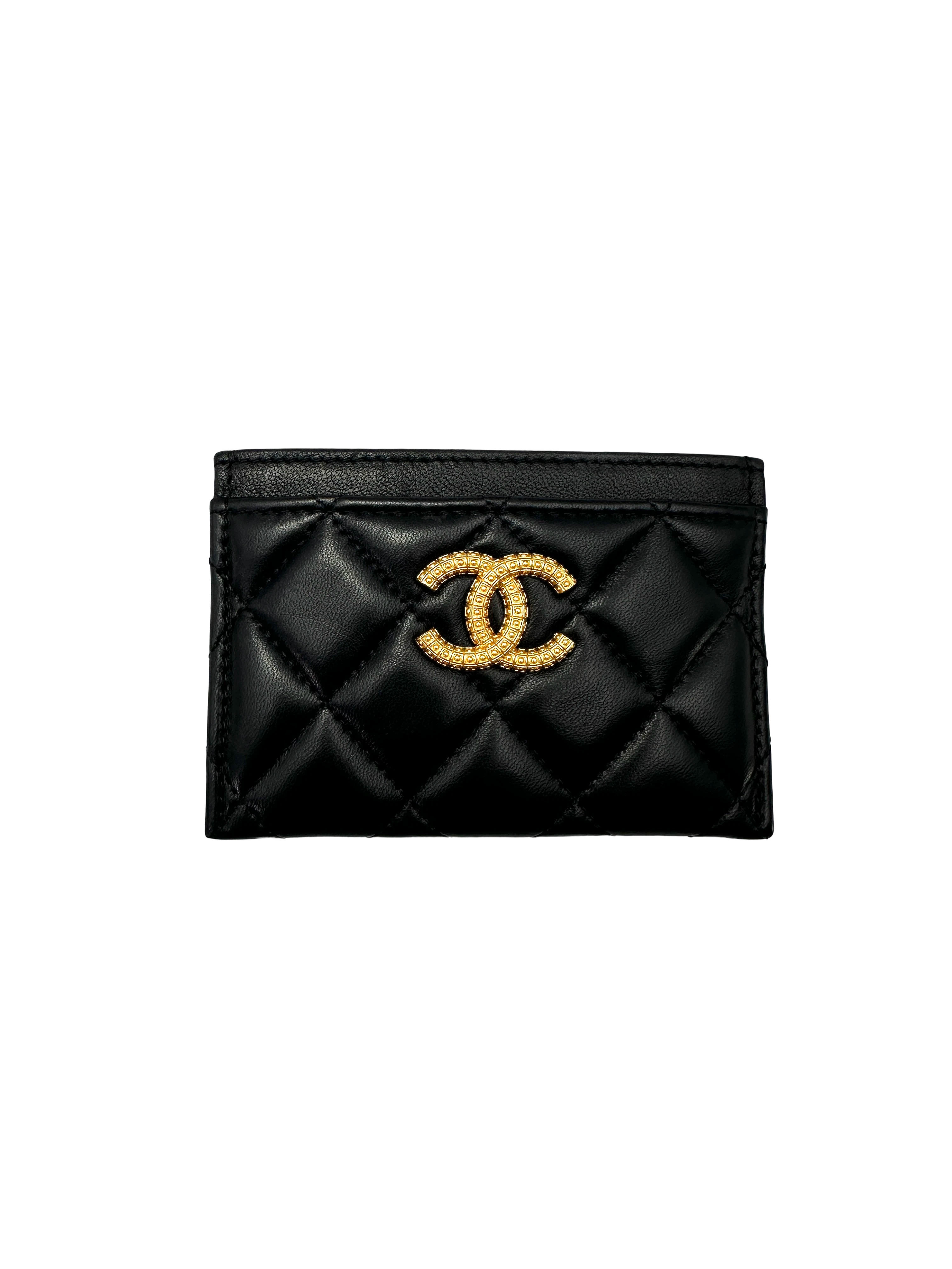 Chanel Black Quilted Leather Wallet(HA***L4) CC2604