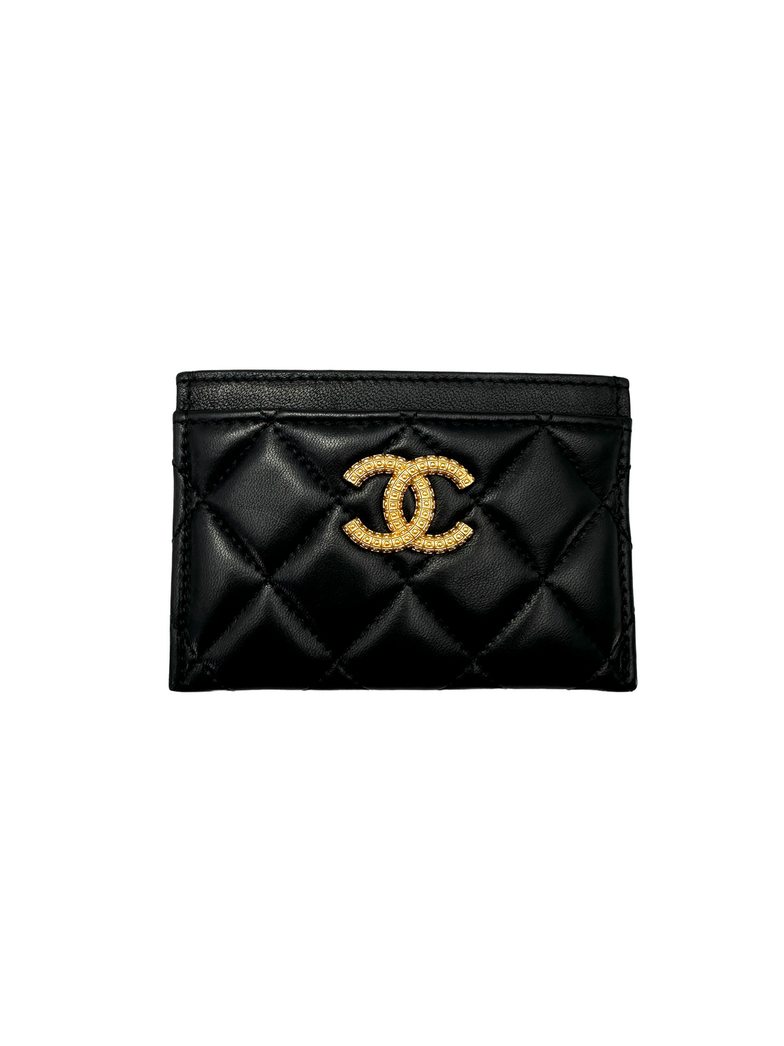 Chanel Black Quilted Leather Wallet(HA***L4) CC2604