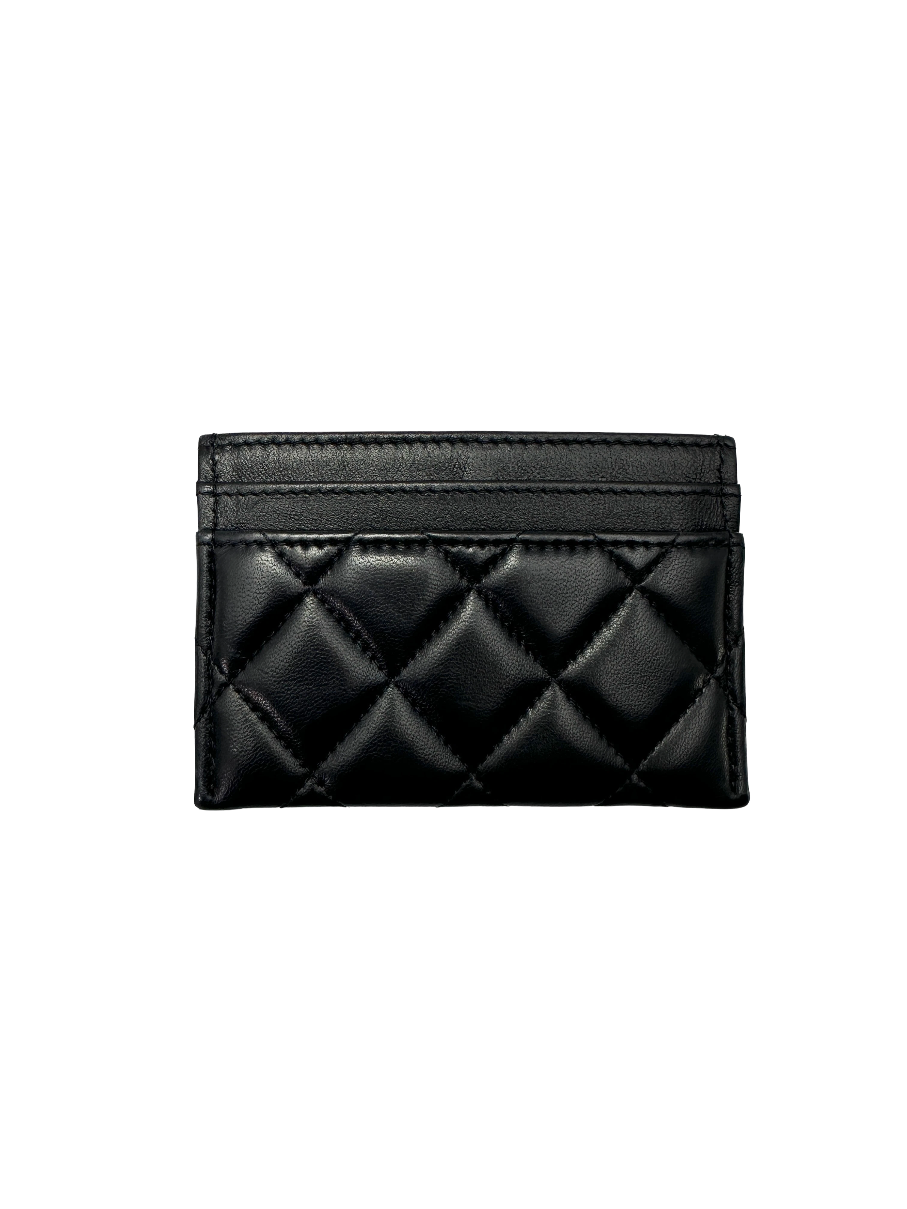 Chanel Black Quilted Leather Wallet(HA***L4) CC2604