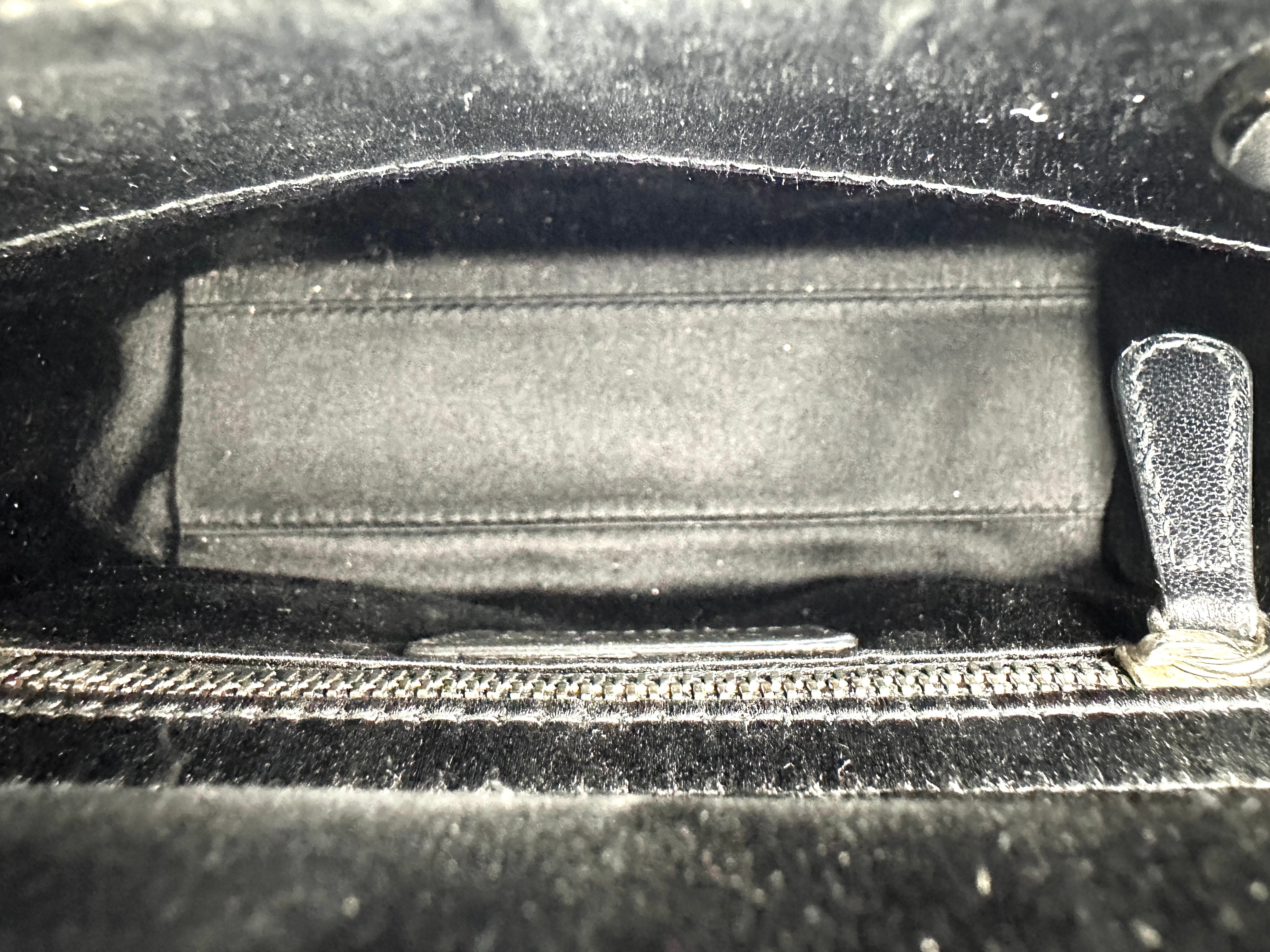Christian Dior Lady Dior Black Cannage Leather Handle Bag DR951