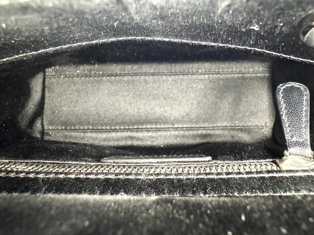 Christian Dior Lady Dior Black Cannage Leather Handle Bag DR951
