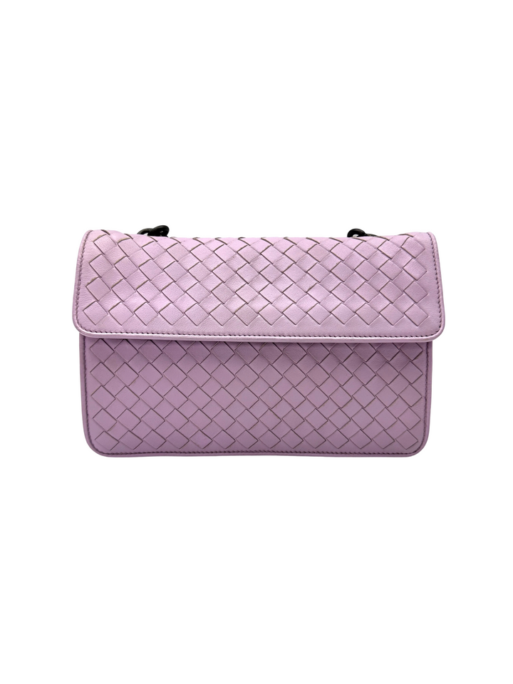 Bottega Veneta Olimpia Purple Intrecciato Shoulder Bag BV150