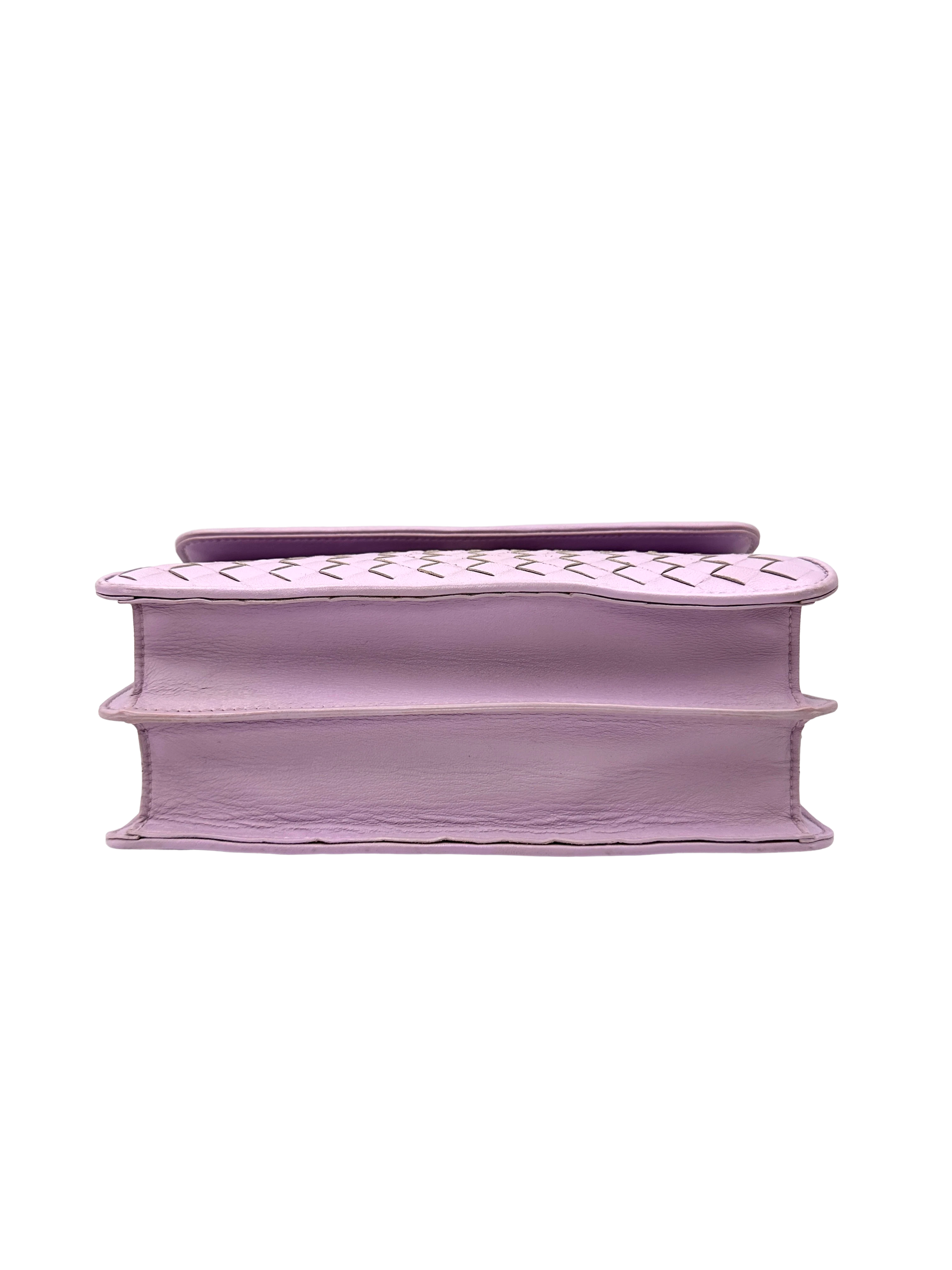 Bottega Veneta Olimpia Purple Intrecciato Shoulder Bag BV150