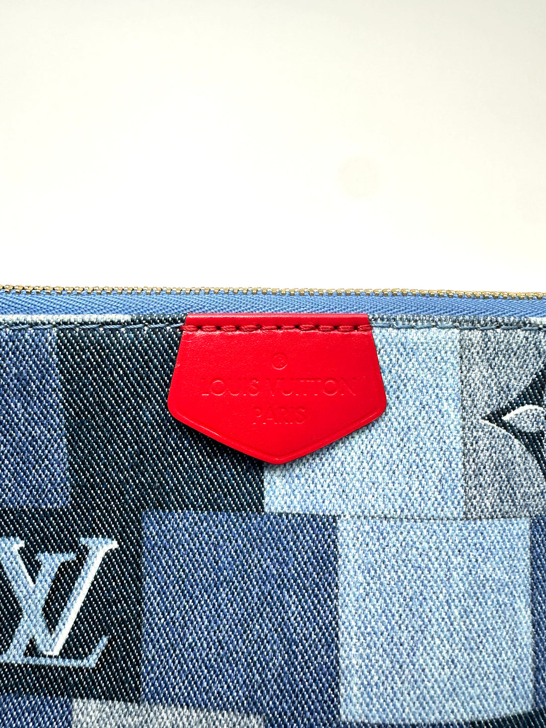 Louis Vuitton Denim Patchwork Monogram Canvas Multi Pochette Accessoires LV3387