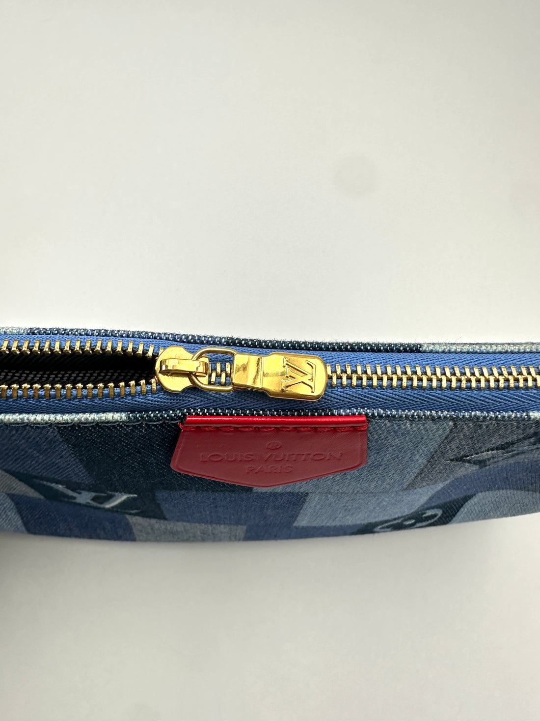 Louis Vuitton Denim Patchwork Monogram Canvas Multi Pochette Accessoires LV3387