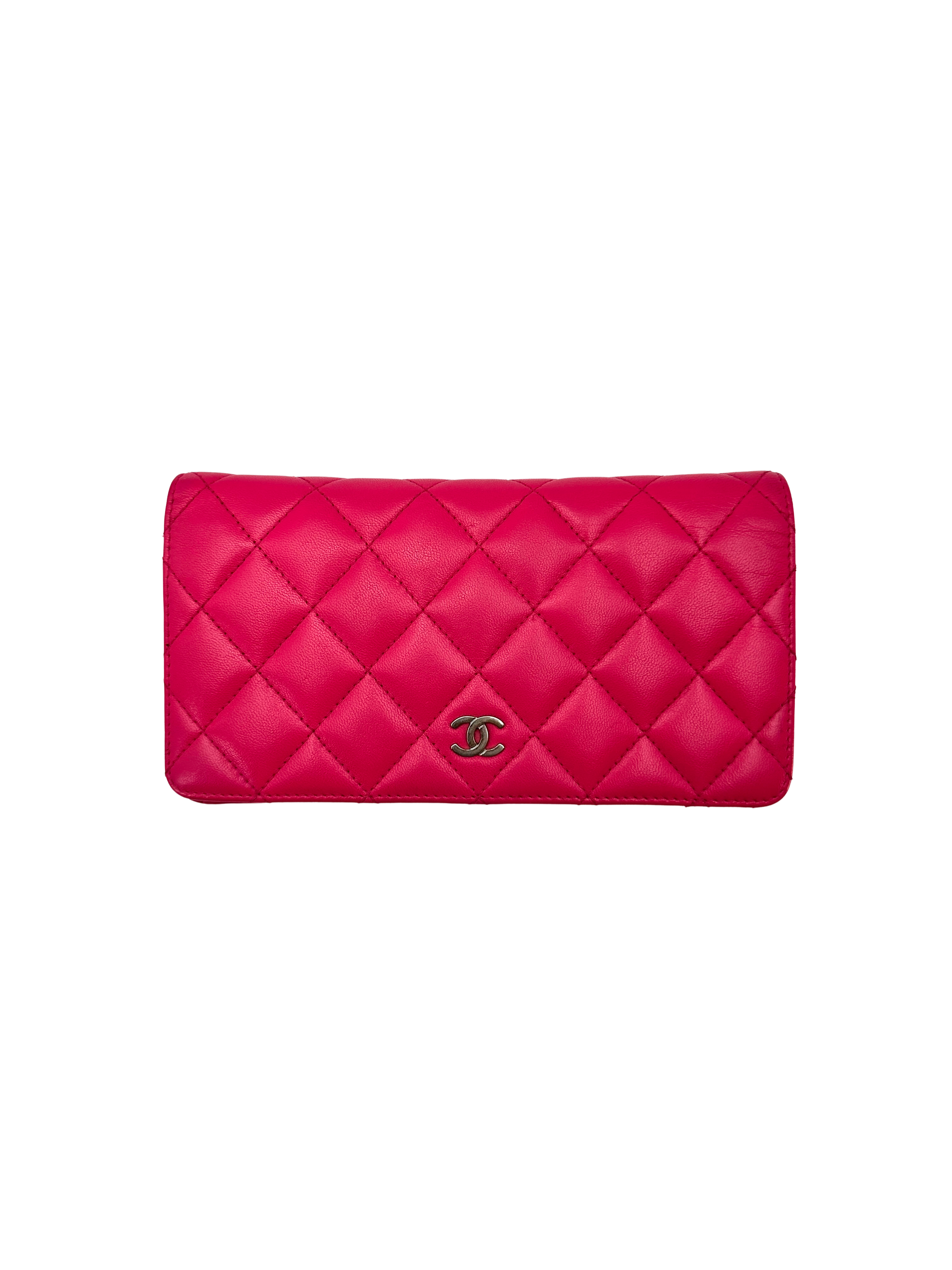 Chanel Pink Quilted Leather Long Wallet(19***33) CC2607