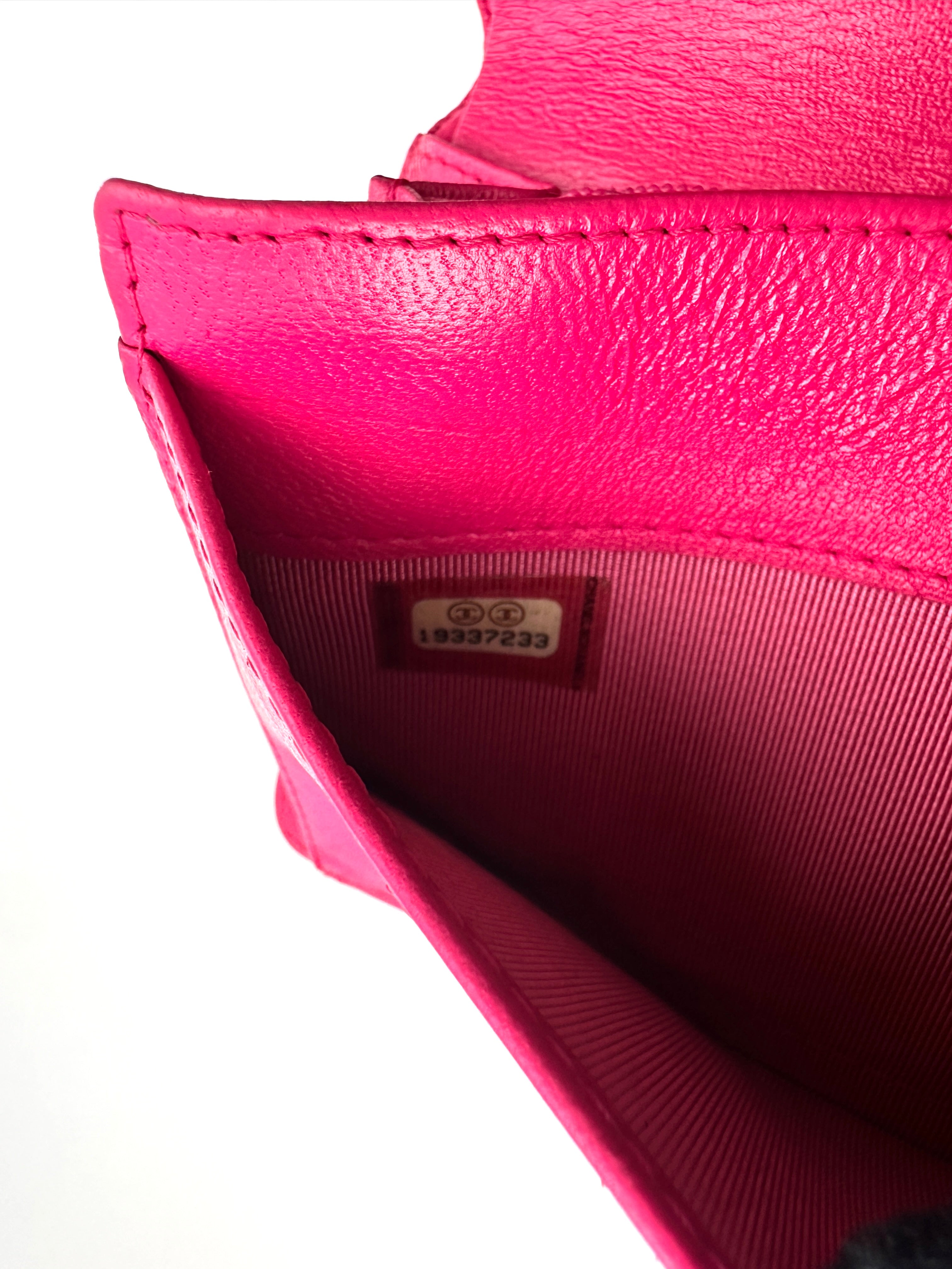 Chanel Pink Quilted Leather Long Wallet(19***33) CC2607
