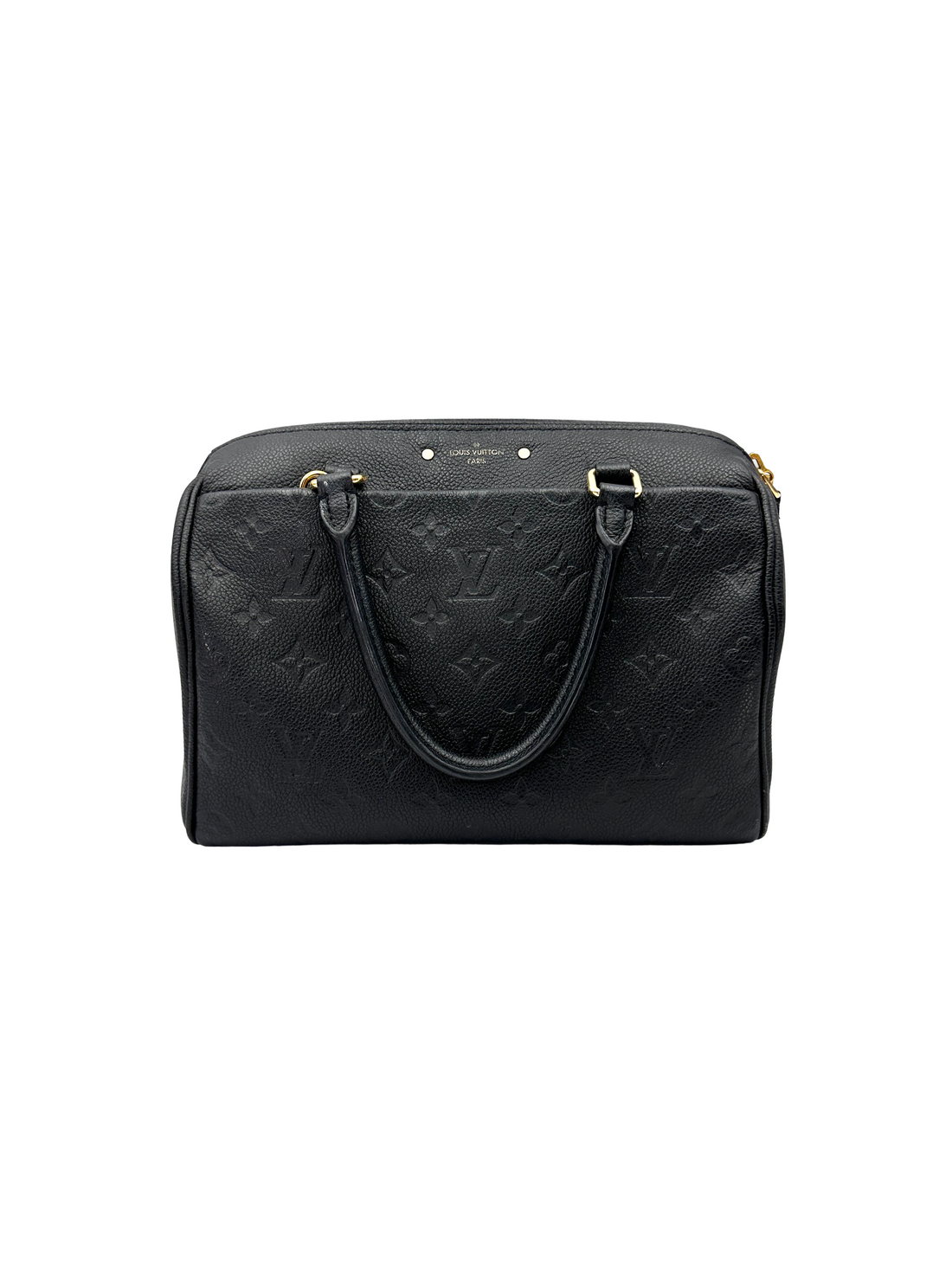 Louis Vuitton Speedy25 Black Monogram Empreinte Leather Handle Bag LV3391