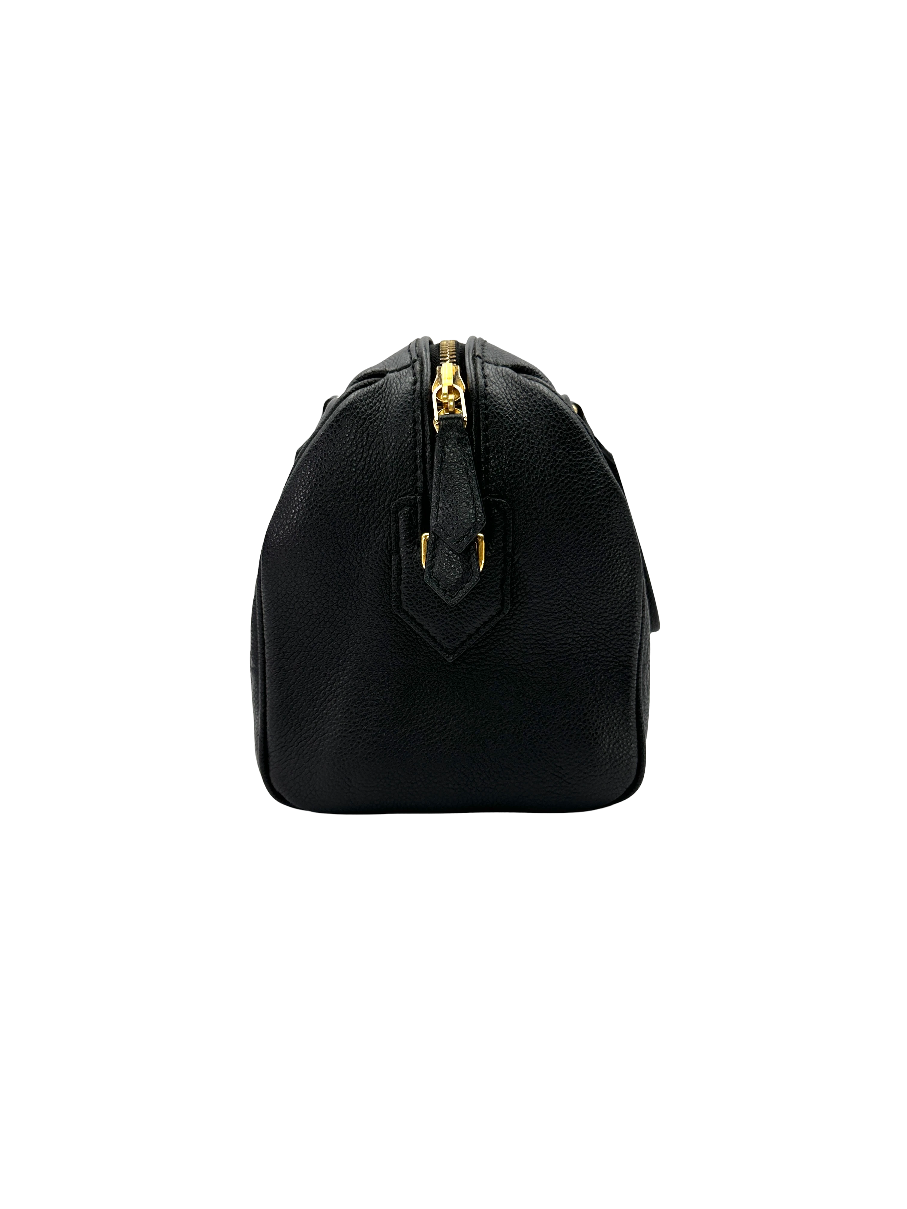 Louis Vuitton Speedy25 Black Monogram Empreinte Leather Handle Bag LV3391