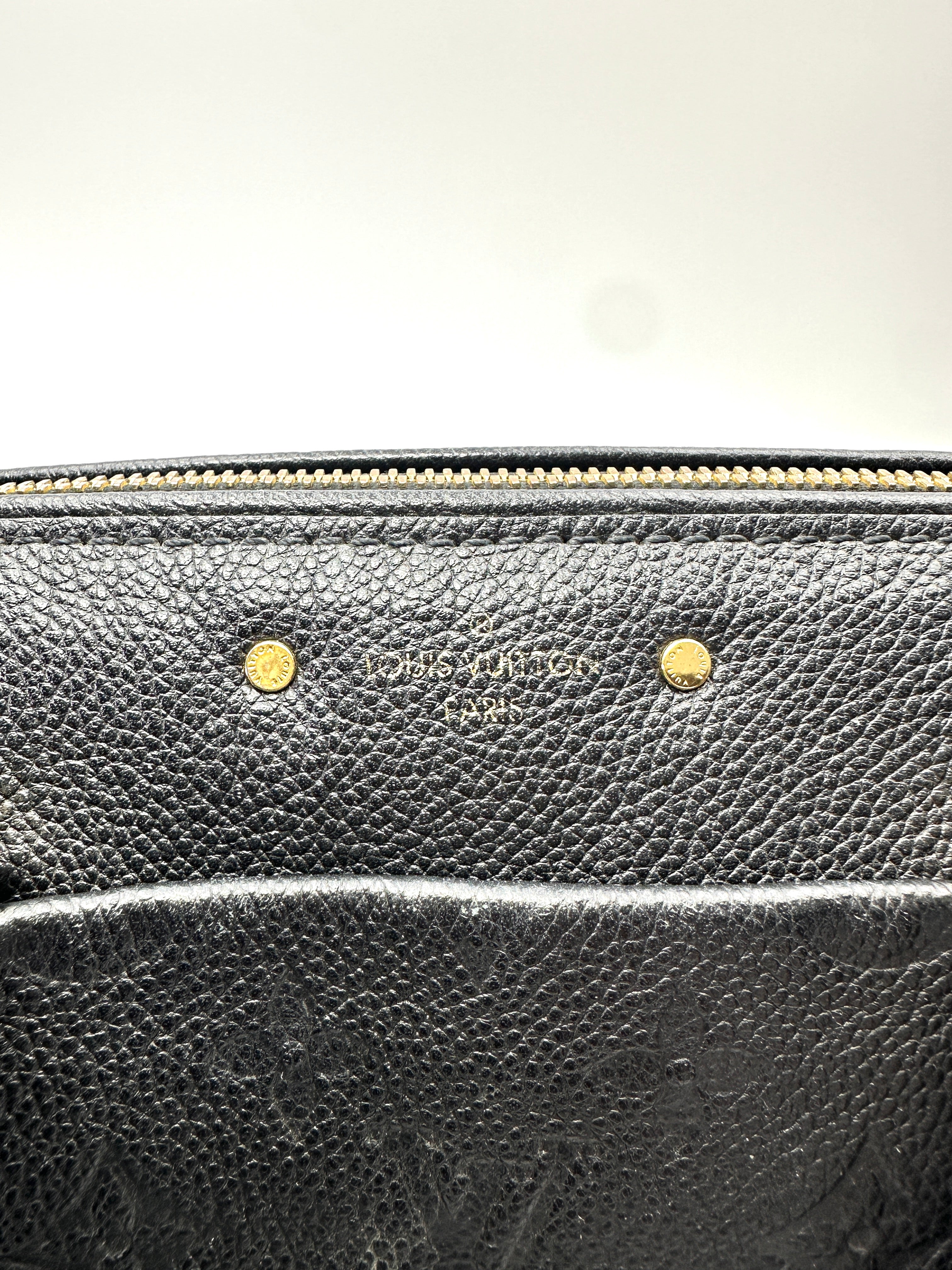 Louis Vuitton Speedy25 Black Monogram Empreinte Leather Handle Bag LV3391