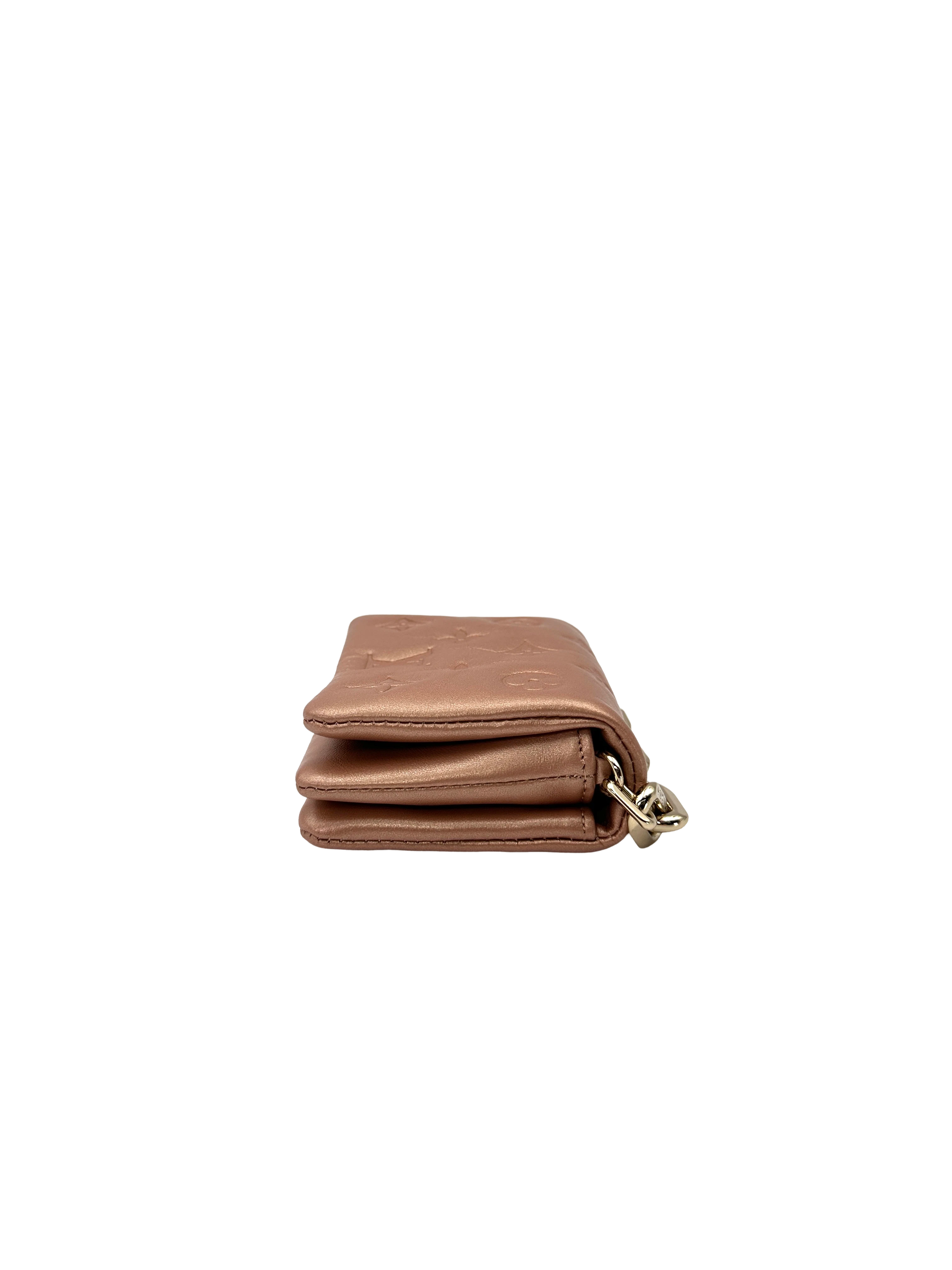 Louis Vuitton Coussin Orange Monogram Embossed Puffy Leather Mini Shoulder Bag LV3384